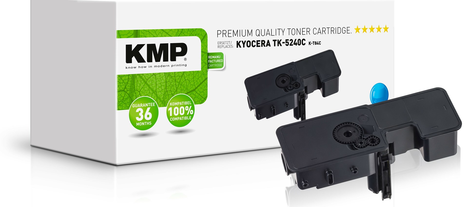 Toner KMP K-T84C (zamjena za Kyocera TK-5240C) plava boja-0