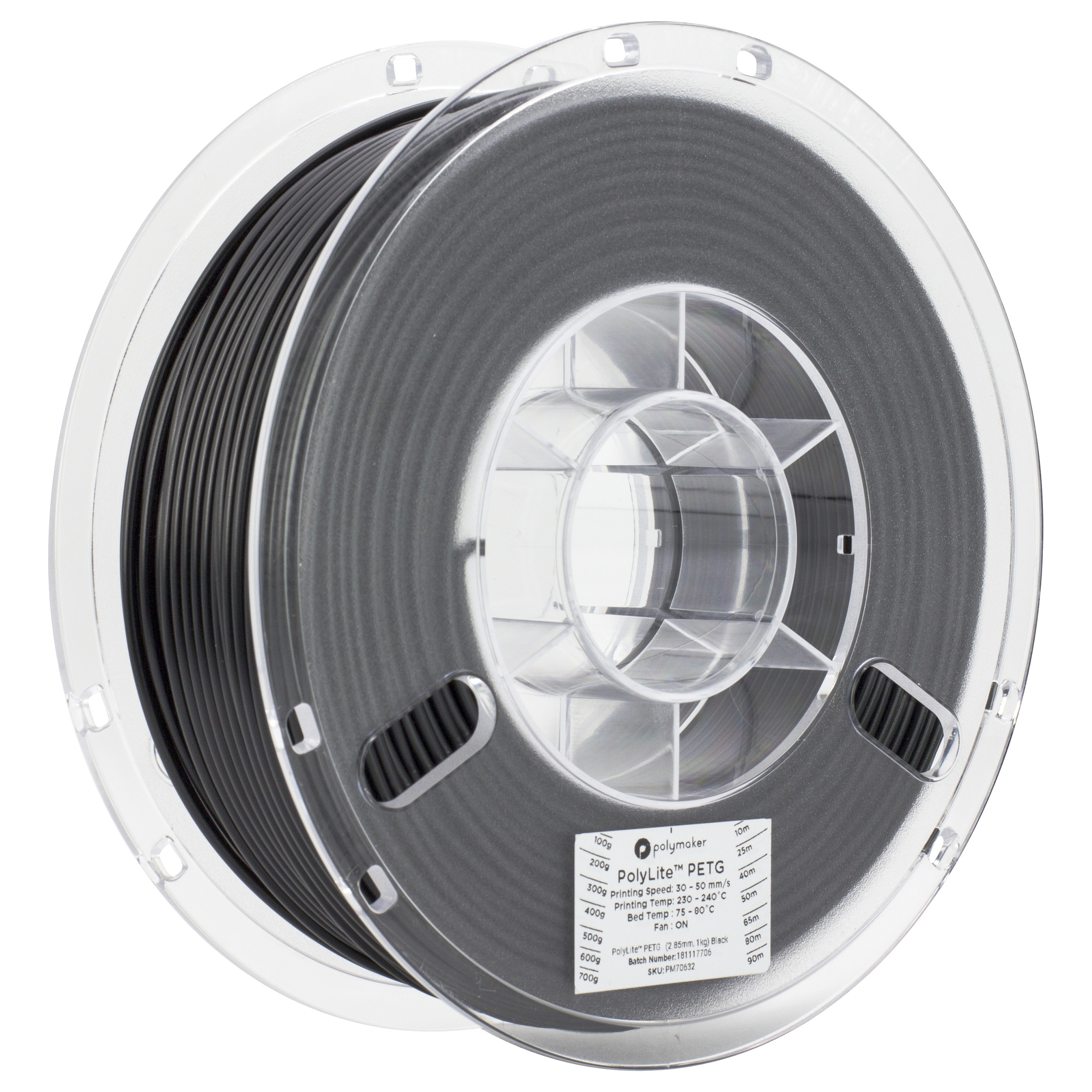 Filament za 3D printer POLMASK PETG 1.75mm (3kg), crna boja-6