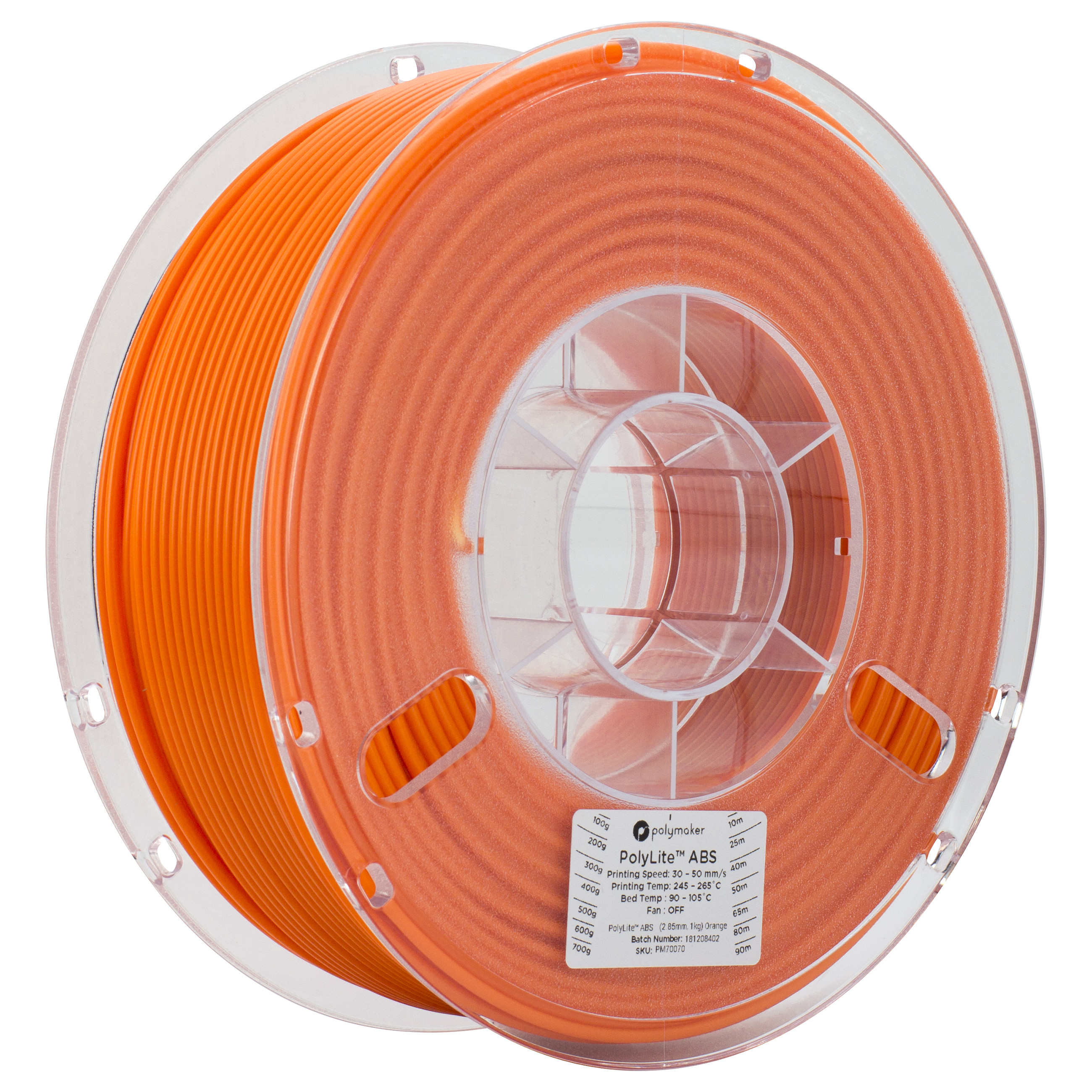 Filament za 3D printer POLMASK ABS 1.75mm (1kg, narančasta boja)-4