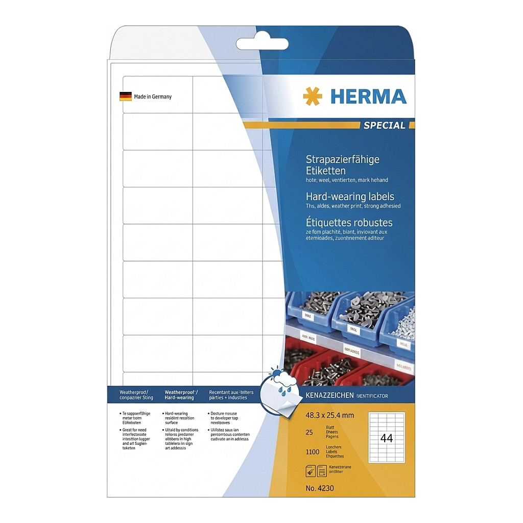 Vodootporne etikete HERMA 8331 (99.1x67.7 mm, A4, 200 kom)-0