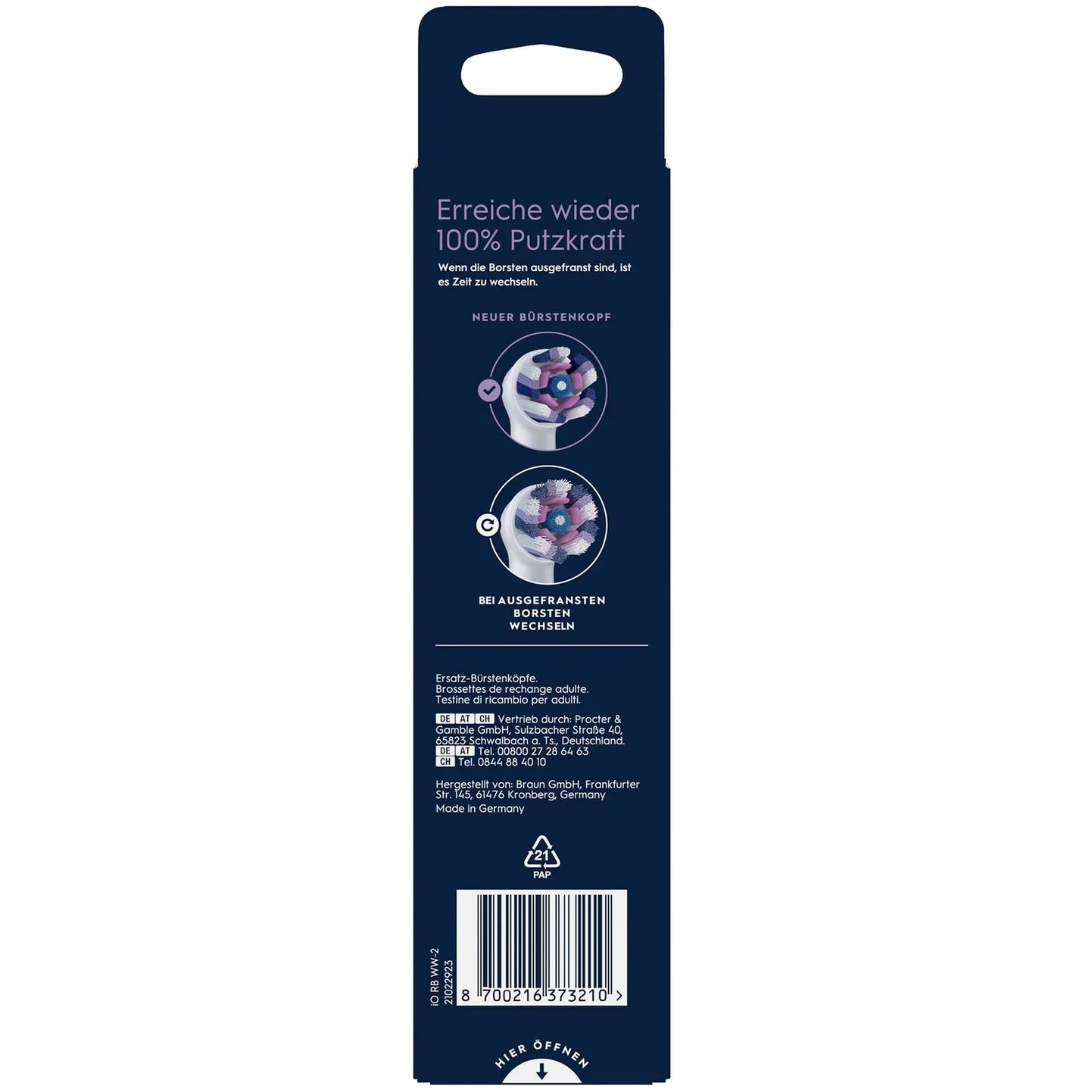 Oral-B iO AufsteckbÃ¼rsten Radiant White 2er-2