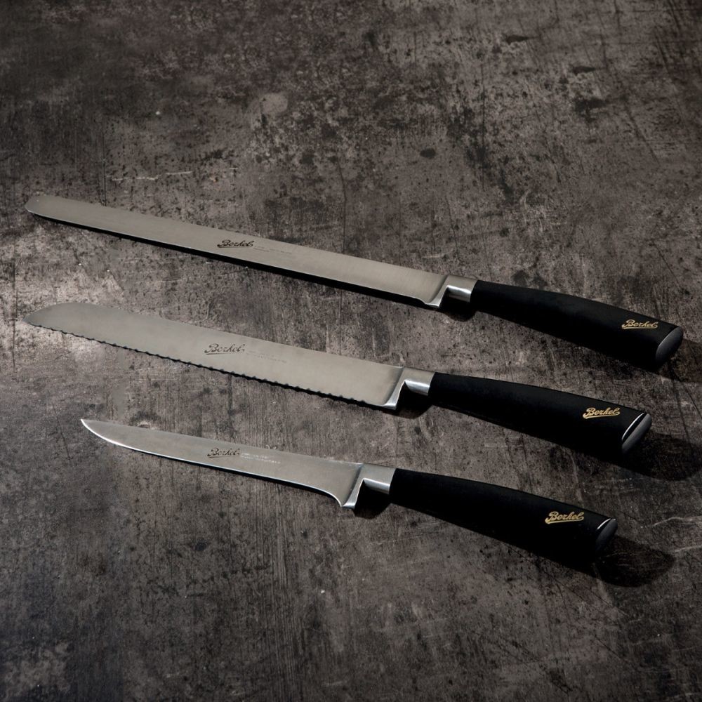Set za rezanje pršuta BERKEL Elegance (sjajna crna boja)-2