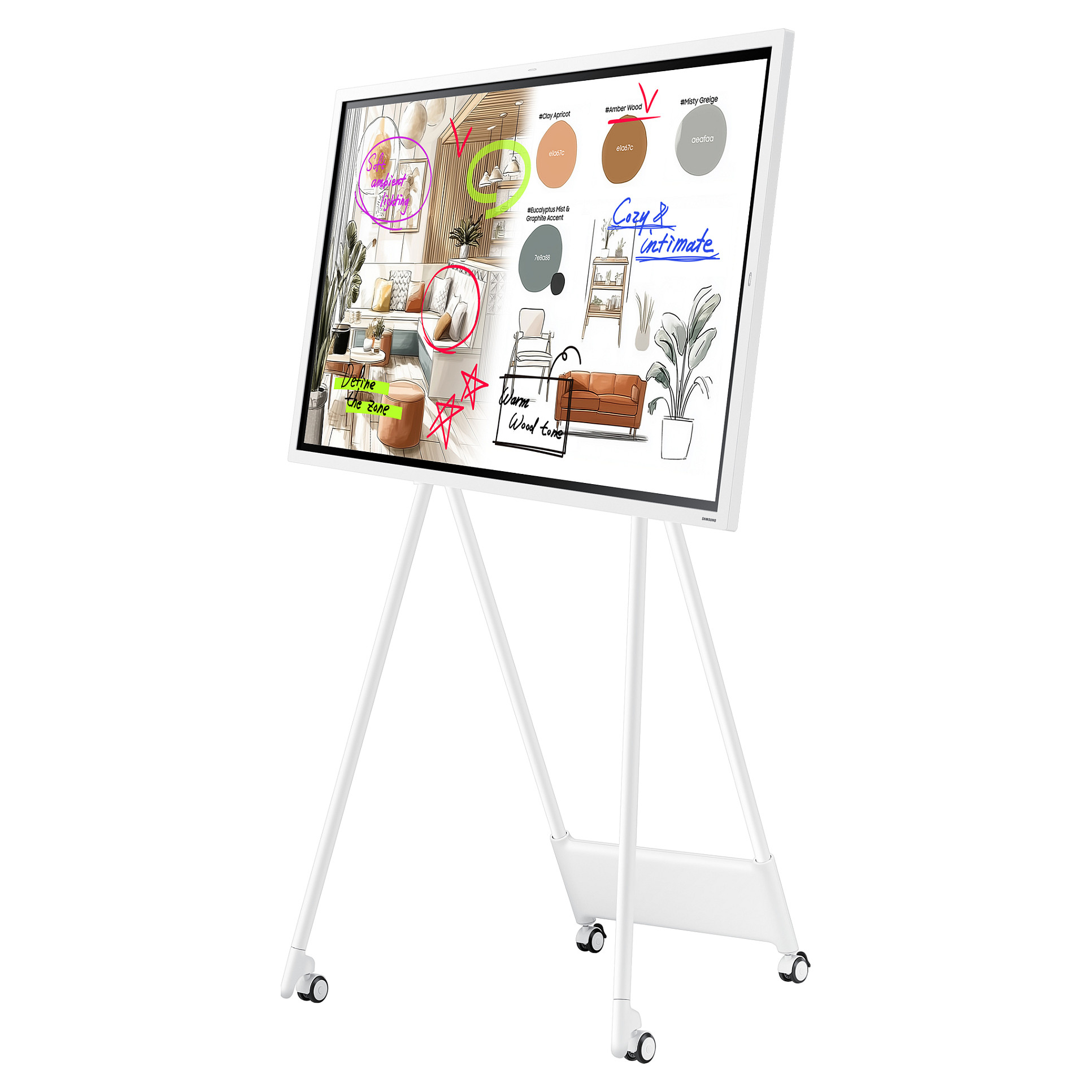 138,7cm/55" (3840x2160) Samsung WM55FX 16:9 4K VA 9,5ms HDMI USB-C USB LAN WLAN Bluetooth VESA Speaker Touch 12/7 White Gray-10