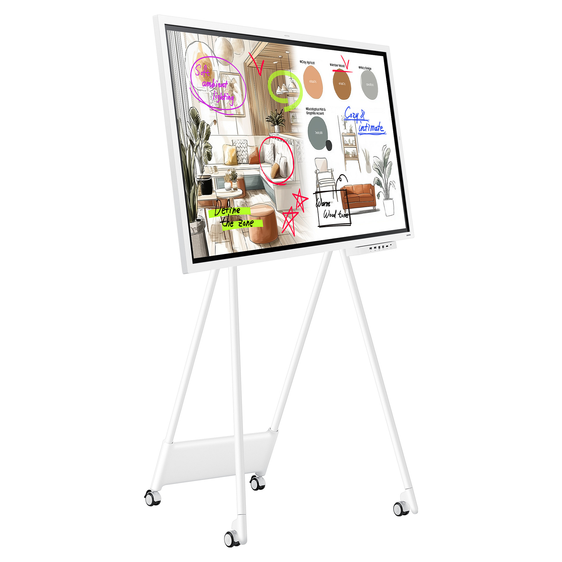 138,7cm/55" (3840x2160) Samsung WM55FX 16:9 4K VA 9,5ms HDMI USB-C USB LAN WLAN Bluetooth VESA Speaker Touch 12/7 White Gray-17