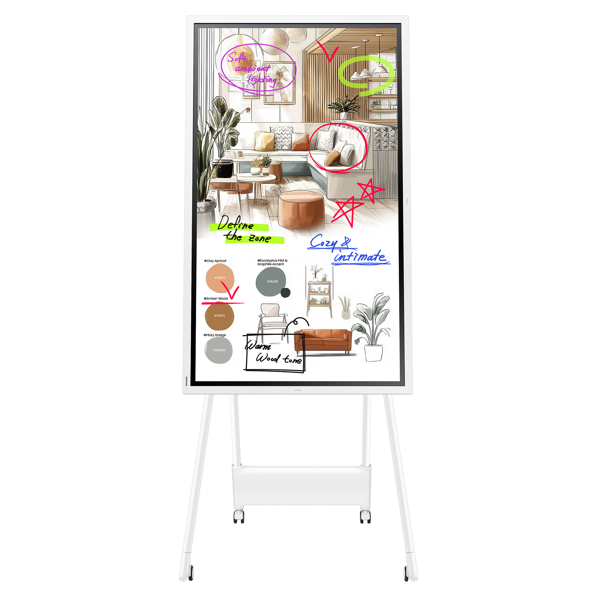 138,7cm/55" (3840x2160) Samsung WM55FX 16:9 4K VA 9,5ms HDMI USB-C USB LAN WLAN Bluetooth VESA Speaker Touch 12/7 White Gray-9