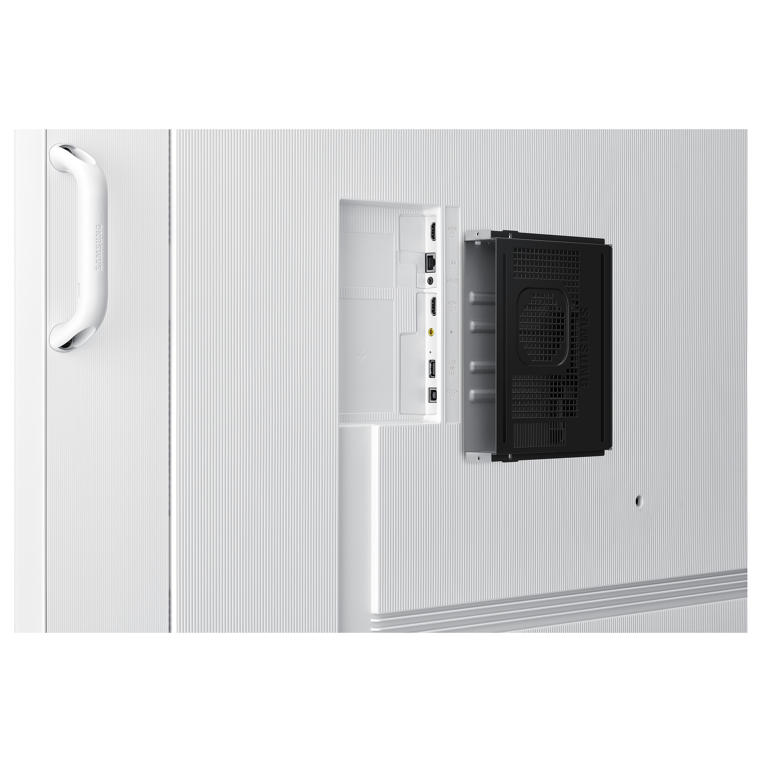189,2cm/75" (3840x2160) Samsung WM75FX 16:9 4K VA 8ms HDMI USB-C USB LAN WLAN Bluetooth VESA Speaker Touch 12/7 White Gray-7