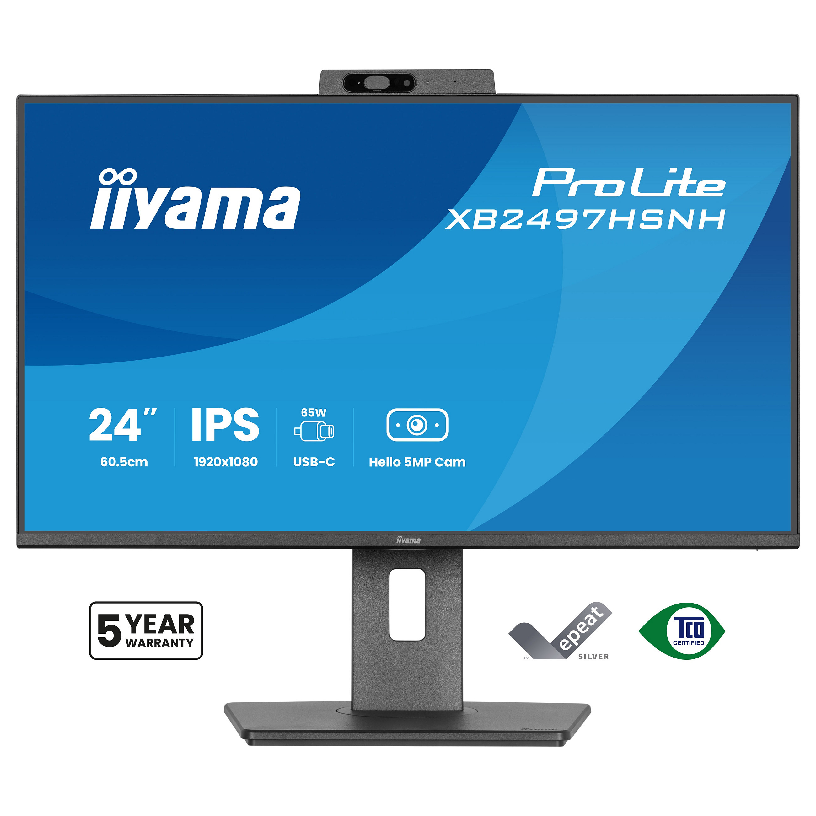 Monitor IIYAMA ProLite XB2497HSNH-B1 23.8" (IPS, Full HD, 100Hz, 1ms, USB-C 65W, crna boja)-1