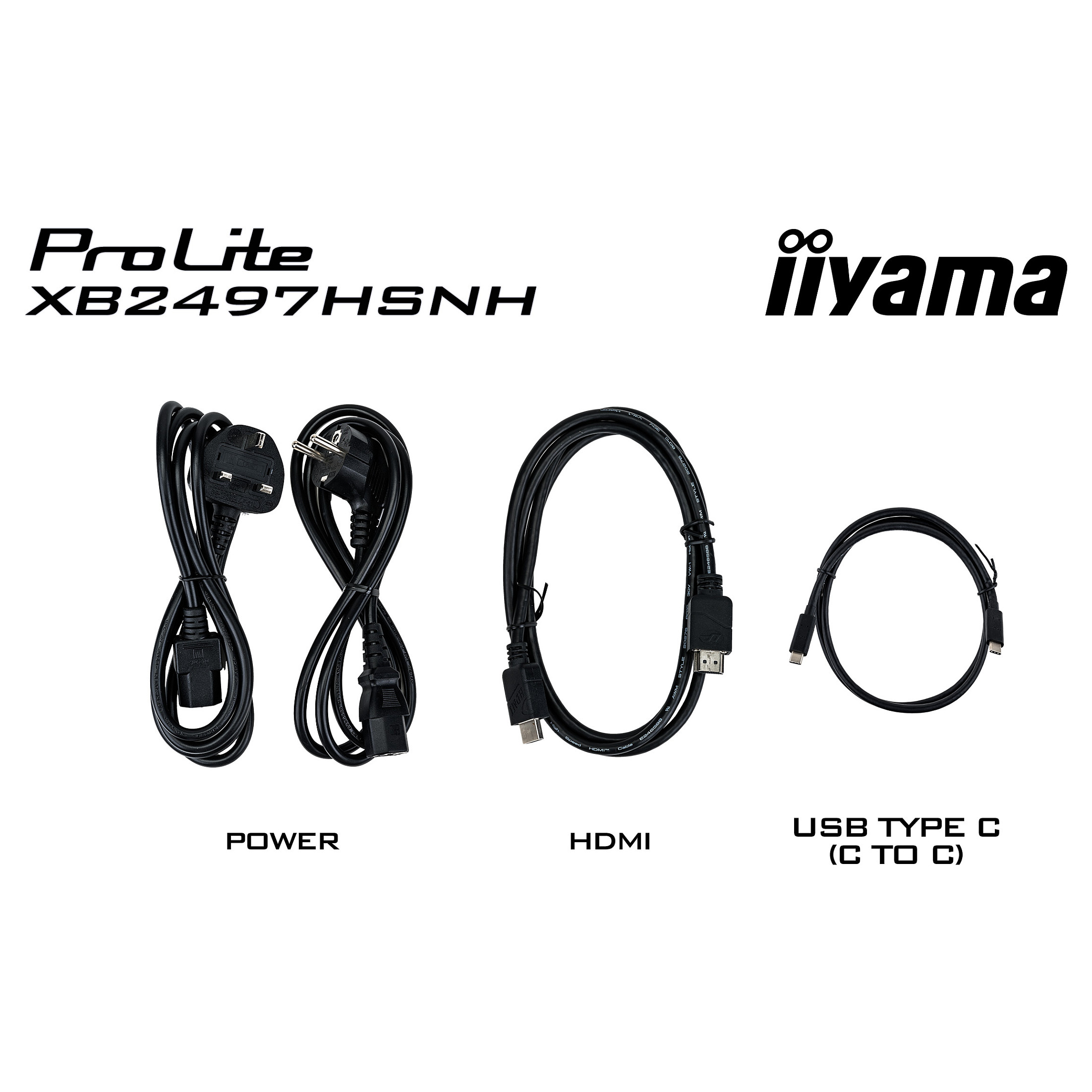 Monitor IIYAMA ProLite XB2497HSNH-B1 23.8" (IPS, Full HD, 100Hz, 1ms, USB-C 65W, crna boja)-25