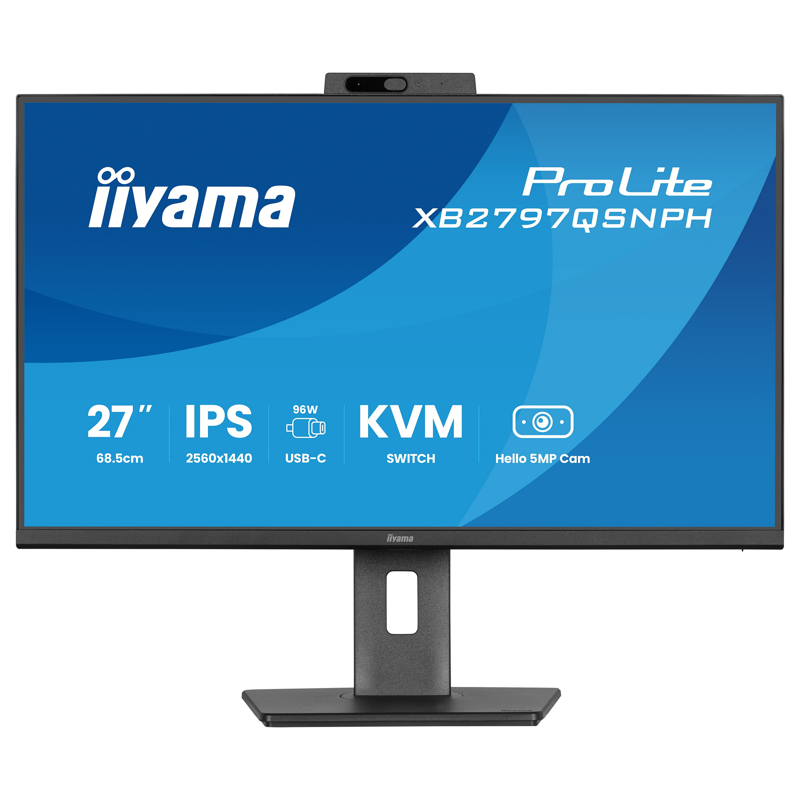 68,5cm/27" (2560x1440) iiyama ProLite XB2797QSNPH-B1 16:9 QHD IPS 1ms 75Hz HDMI DisplayPort USB-C VESA Speaker Black-2