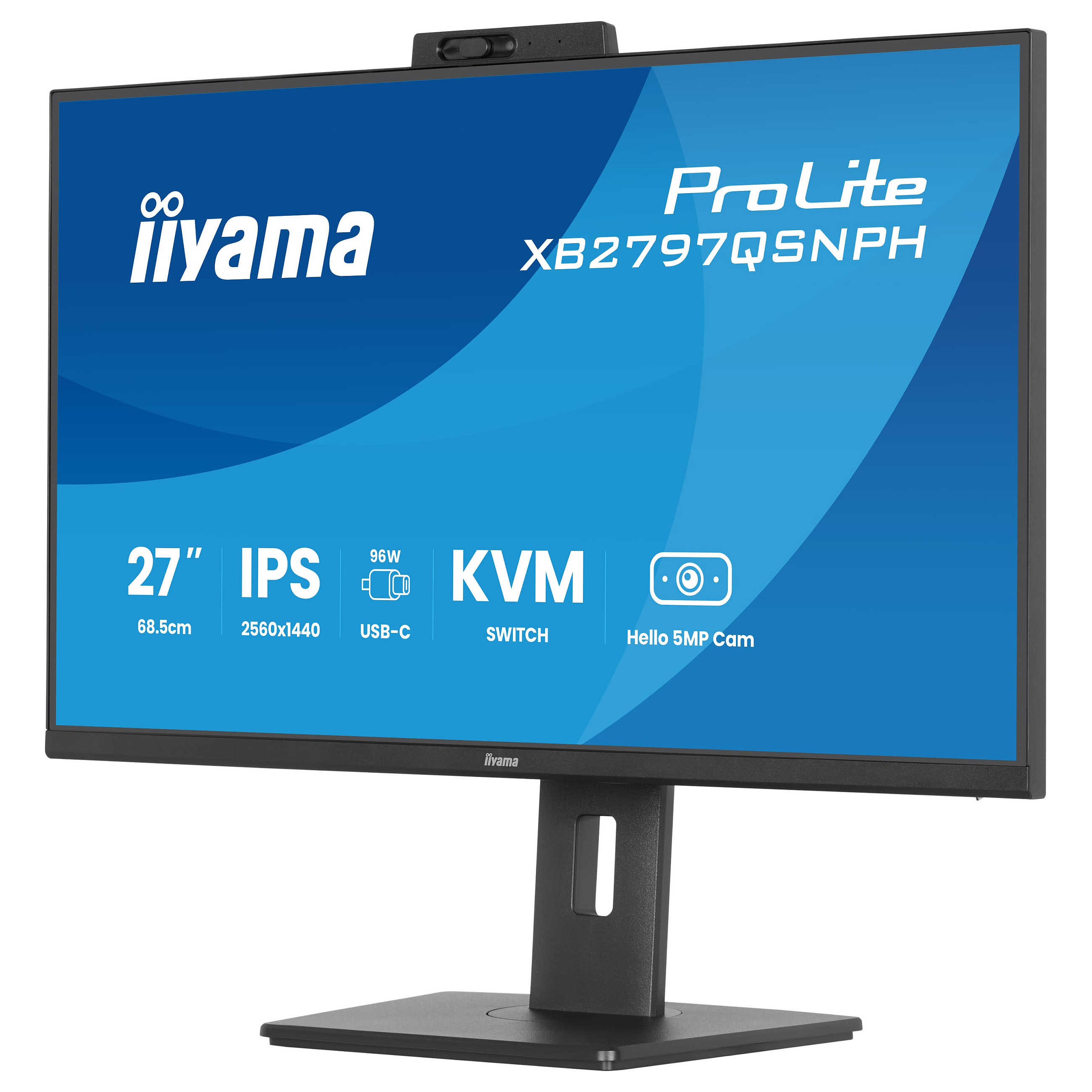 68,5cm/27" (2560x1440) iiyama ProLite XB2797QSNPH-B1 16:9 QHD IPS 1ms 75Hz HDMI DisplayPort USB-C VESA Speaker Black-6