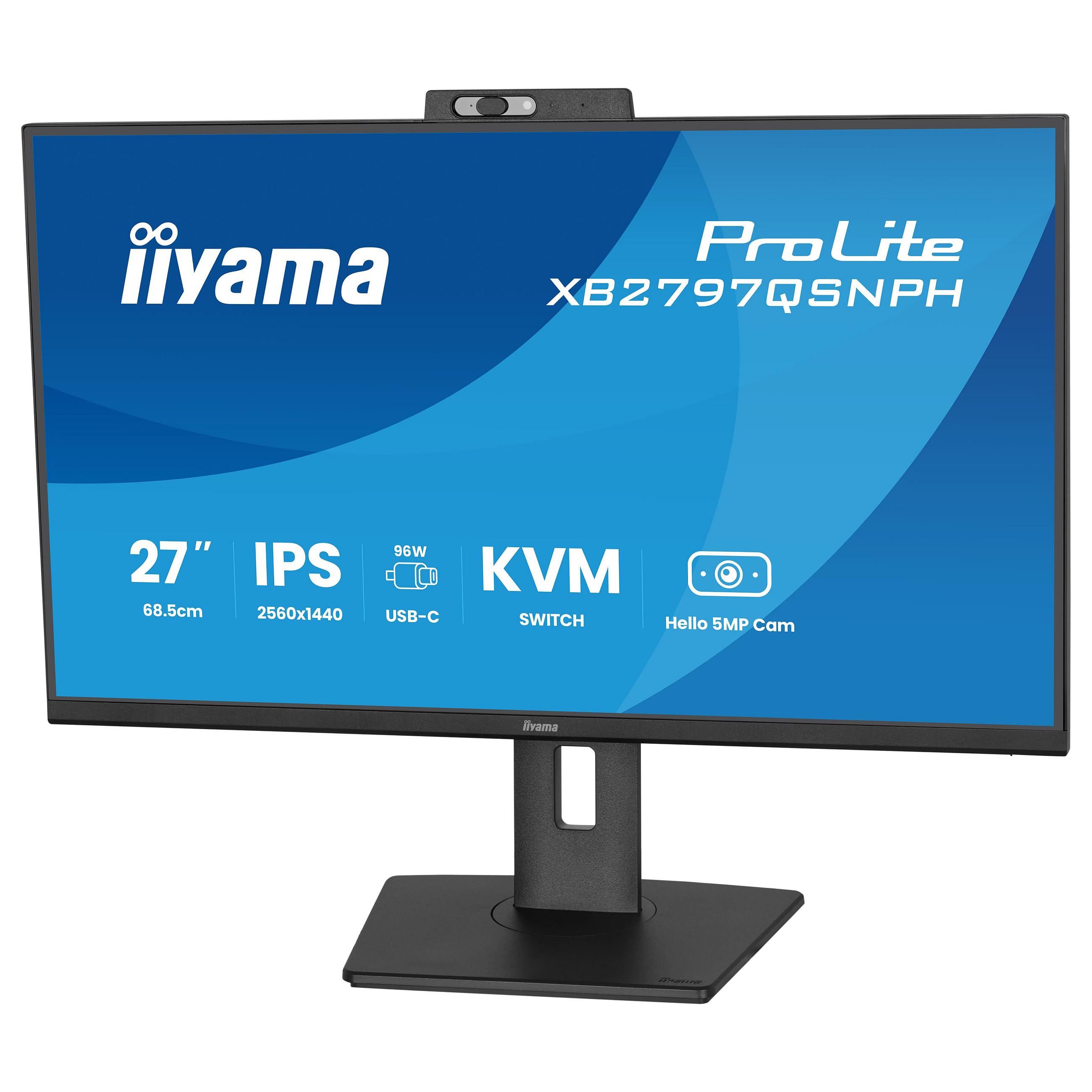 68,5cm/27" (2560x1440) iiyama ProLite XB2797QSNPH-B1 16:9 QHD IPS 1ms 75Hz HDMI DisplayPort USB-C VESA Speaker Black-7