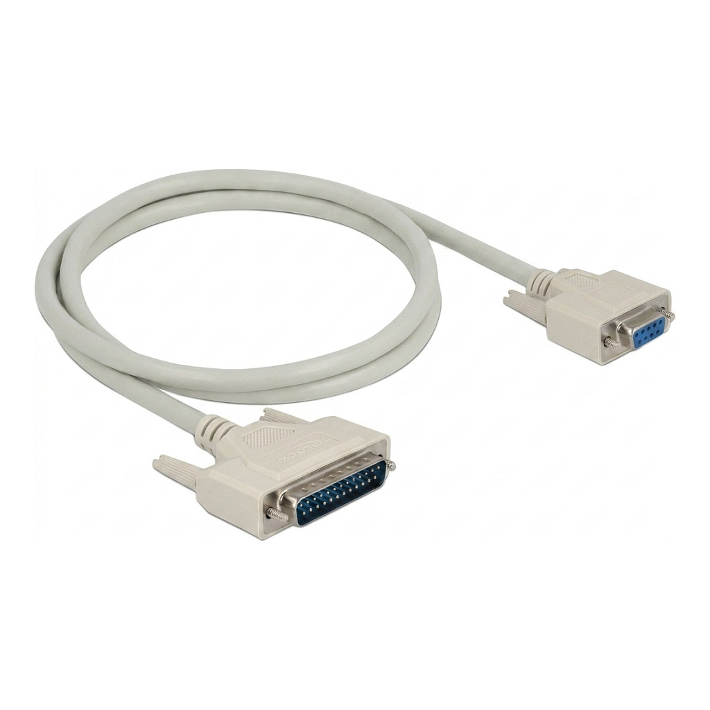 Serijski kabel DELOCK D-Sub 25-pinski (M) na D-Sub 9-pinski (Ž), 3m