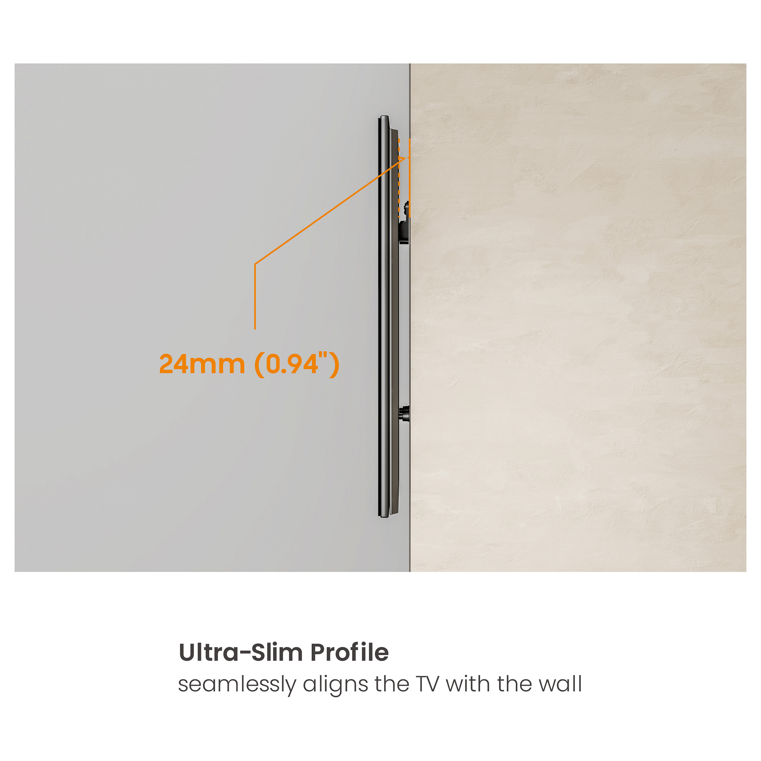 Equip Wandhalterung 32"-100"/1TFT NO DRILL 1Gelenk 75Kg sw-4