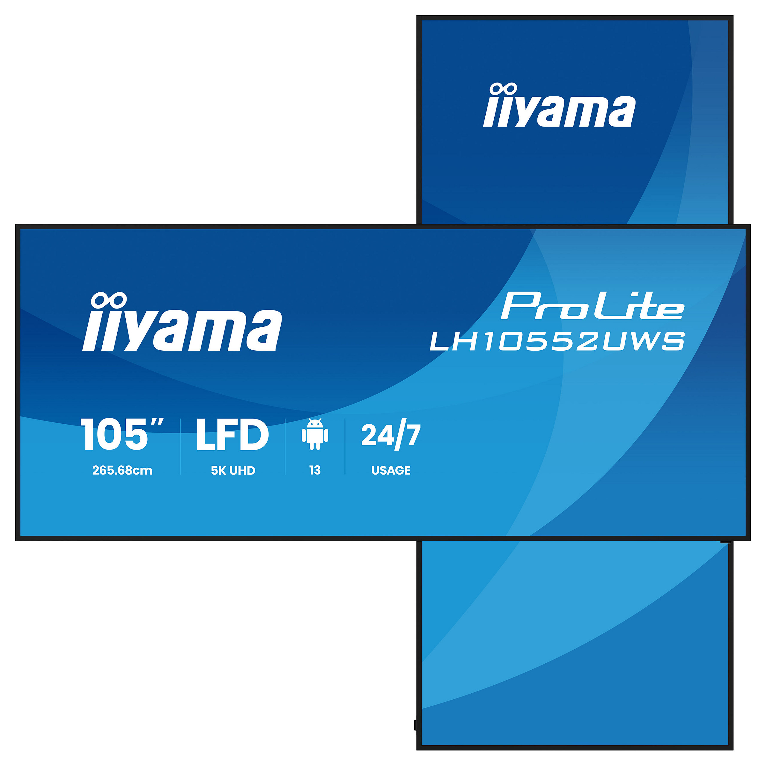 265,7cm/104.6" (5120x2160) iiyama LH10552UWS-B1AG 21:9 5K UW IPS 8ms 60Hz HDMI DisplayPort USB-C RJ45 RS-232c VESA Speaker WiFi Black-0