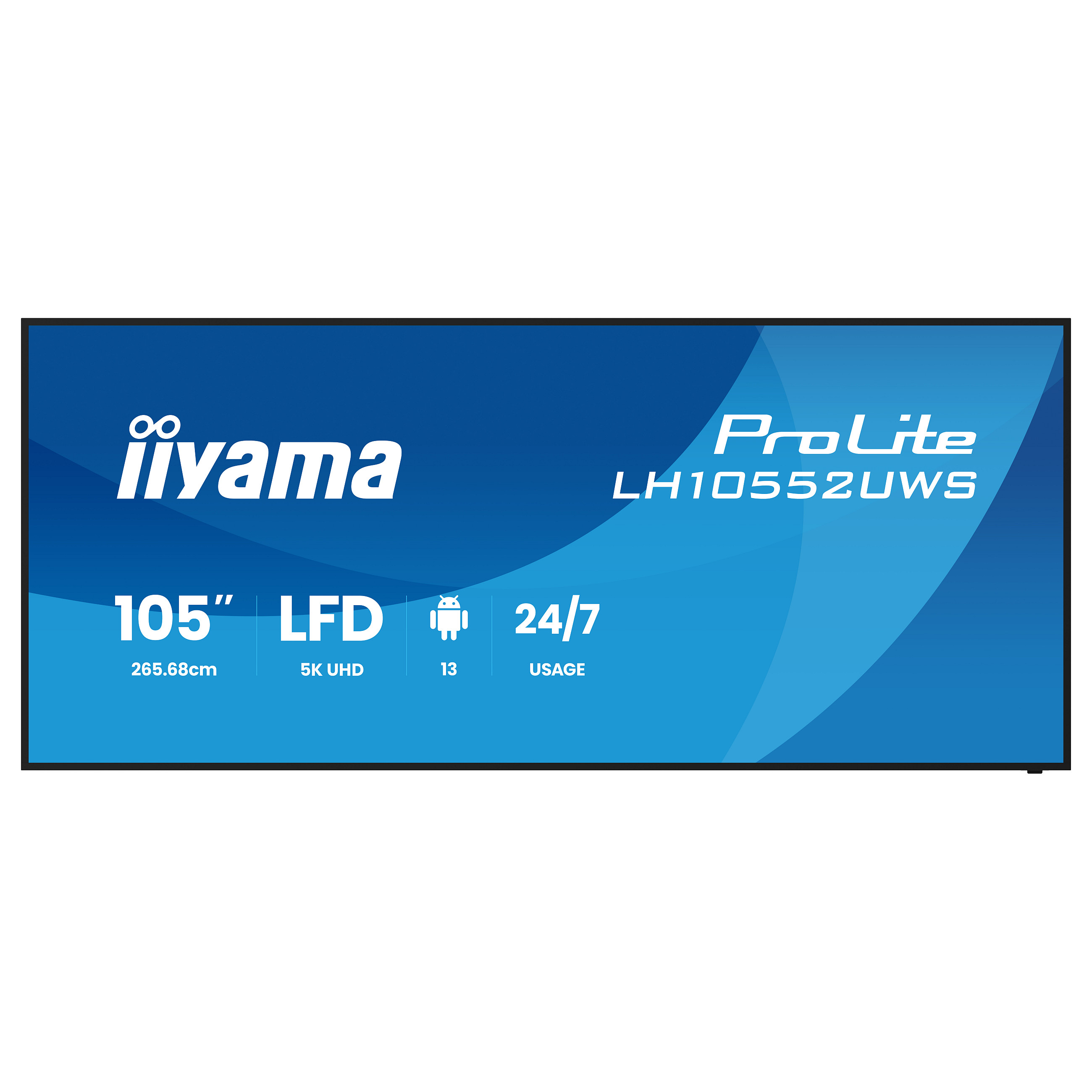 265,7cm/104.6" (5120x2160) iiyama LH10552UWS-B1AG 21:9 5K UW IPS 8ms 60Hz HDMI DisplayPort USB-C RJ45 RS-232c VESA Speaker WiFi Black-2