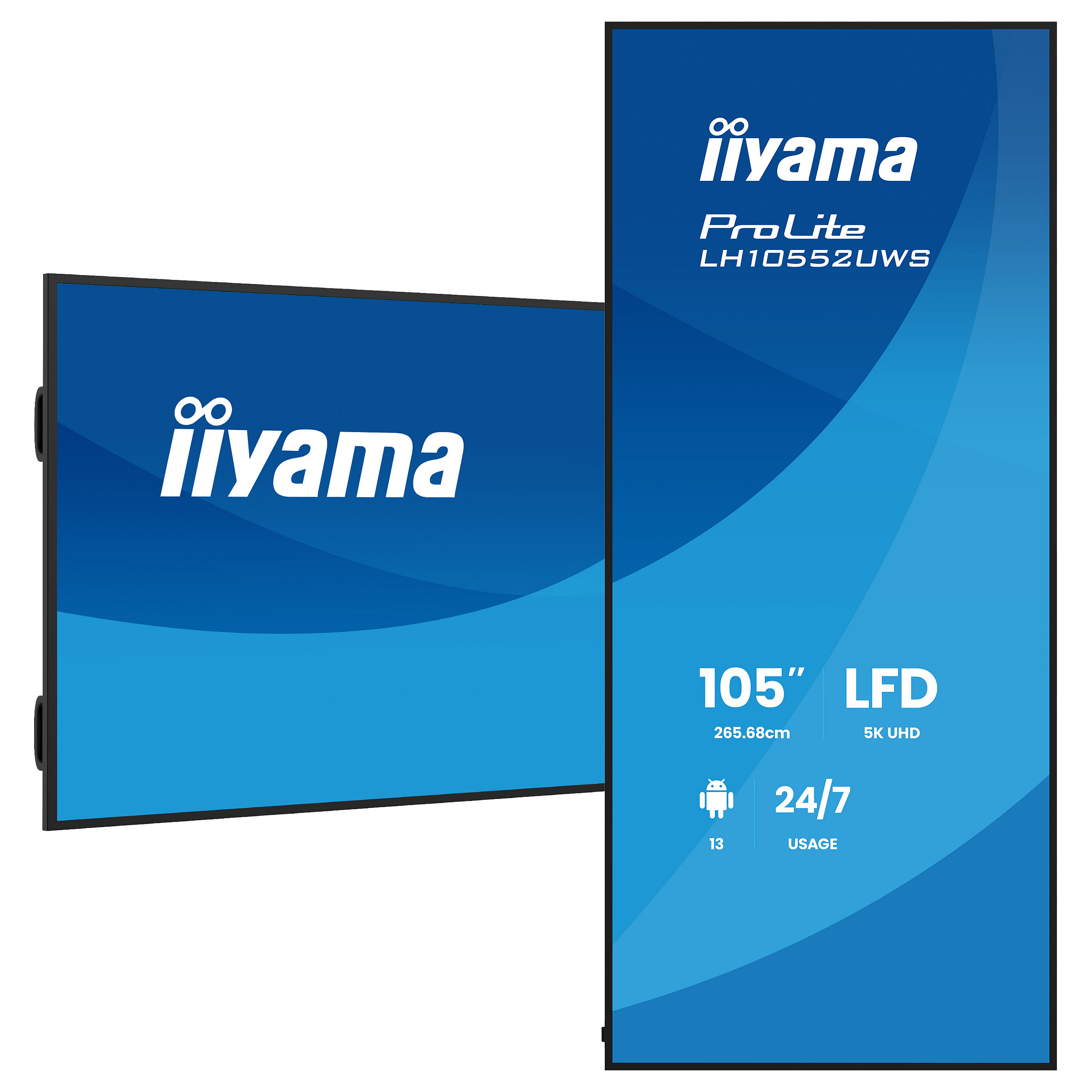265,7cm/104.6" (5120x2160) iiyama LH10552UWS-B1AG 21:9 5K UW IPS 8ms 60Hz HDMI DisplayPort USB-C RJ45 RS-232c VESA Speaker WiFi Black-7