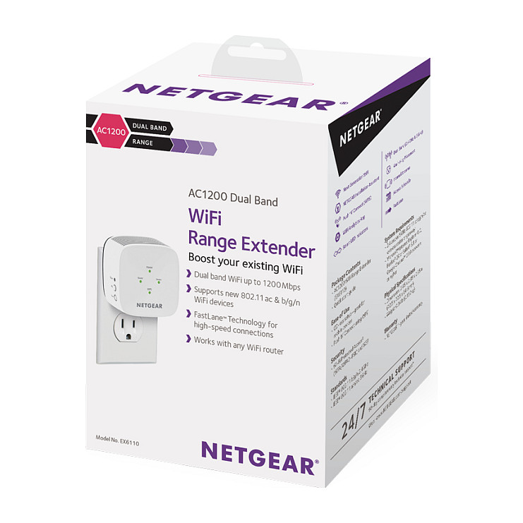 NETGEAR EX6110 - Wi-Fi-Range-Extender - Wi-Fi 5 - 2.4 GHz, 5 GHz-6