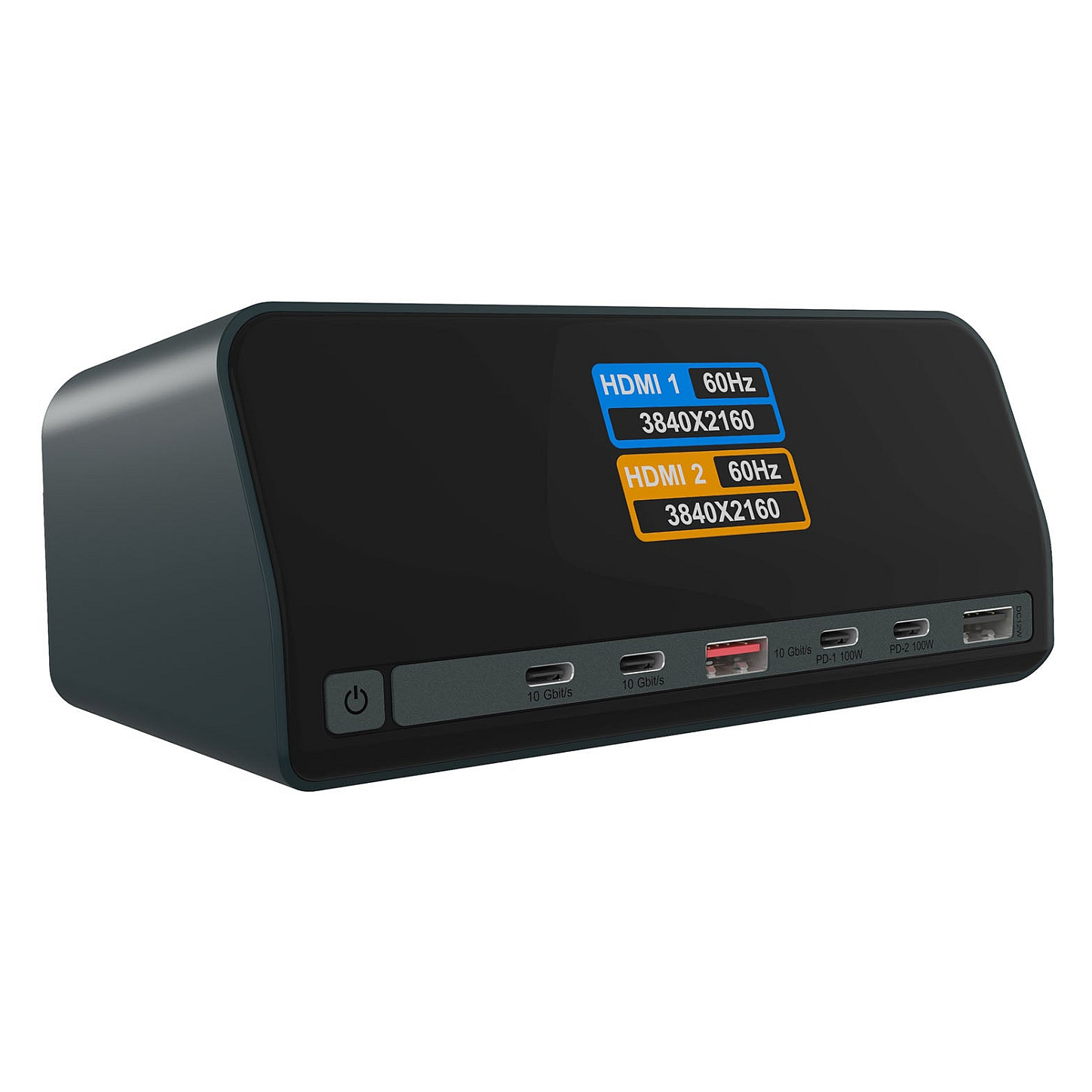 11-in-1 DockingStation mit Power Delivery Lade-Ports und groÃŸem LCD-Display, mit 160 W GaN Lade-Adapter-0