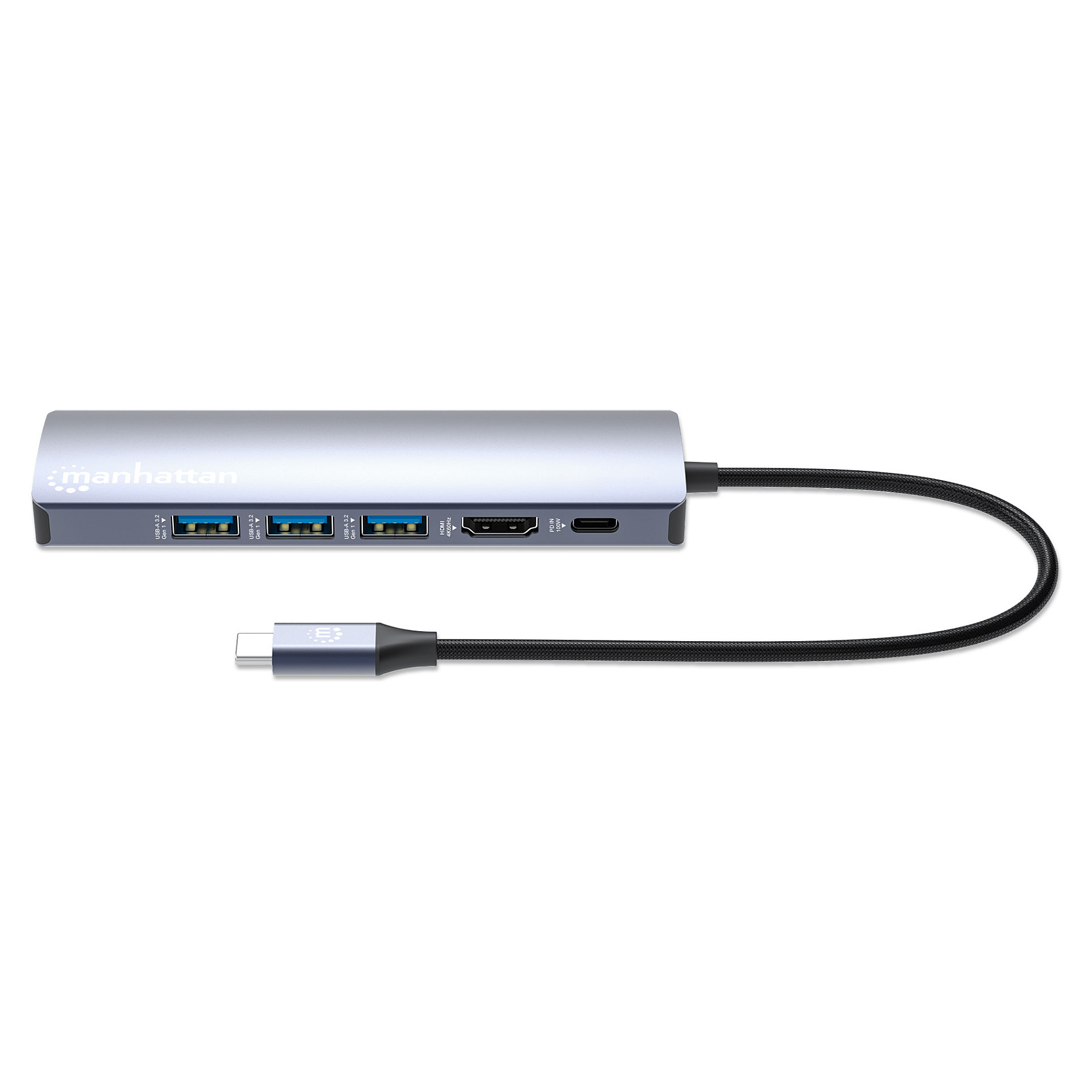 USB-C Dock MANHATTAN 6-u-1 4K HDMI, 153959-3