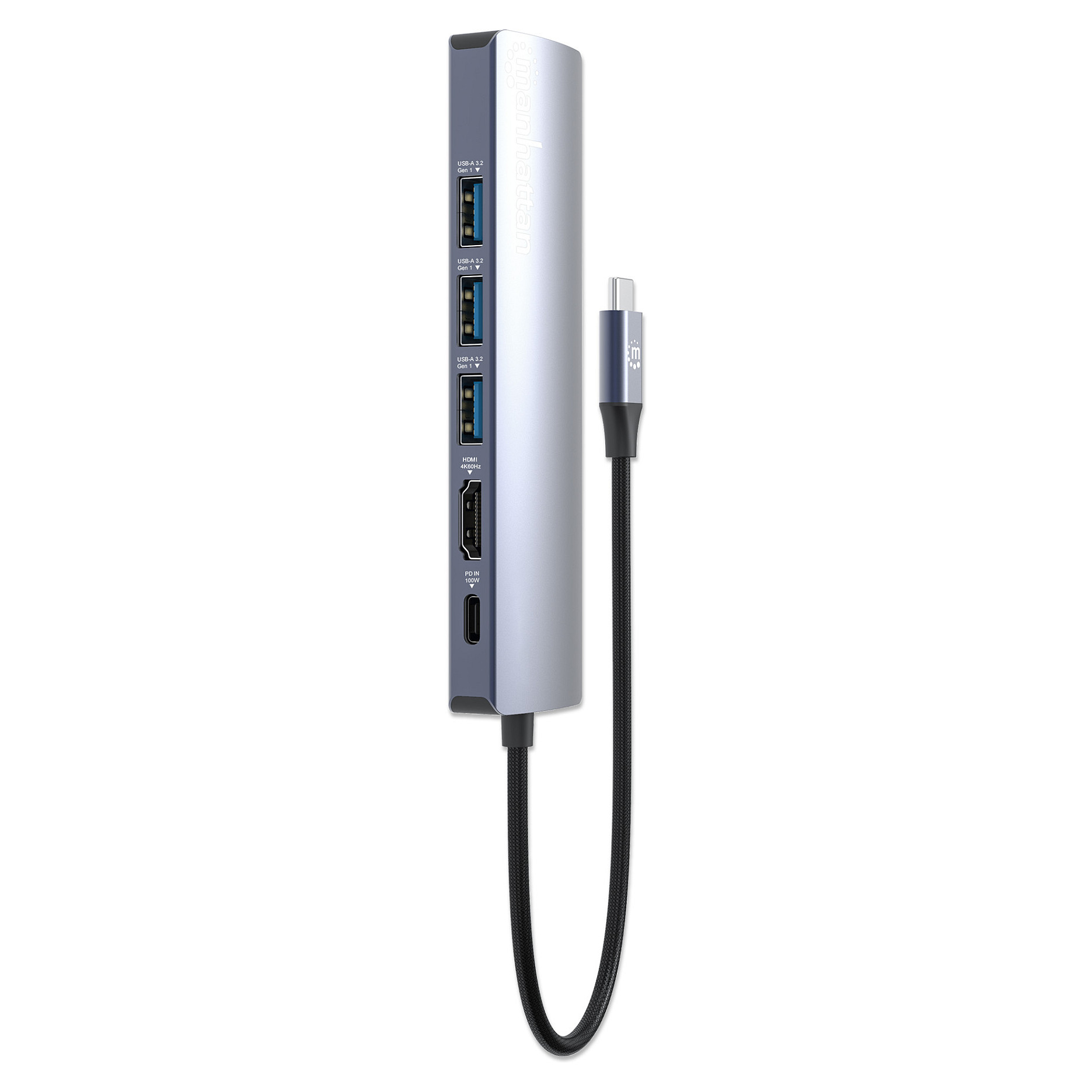 USB-C Dock MANHATTAN 6-u-1 4K HDMI, 153959-5