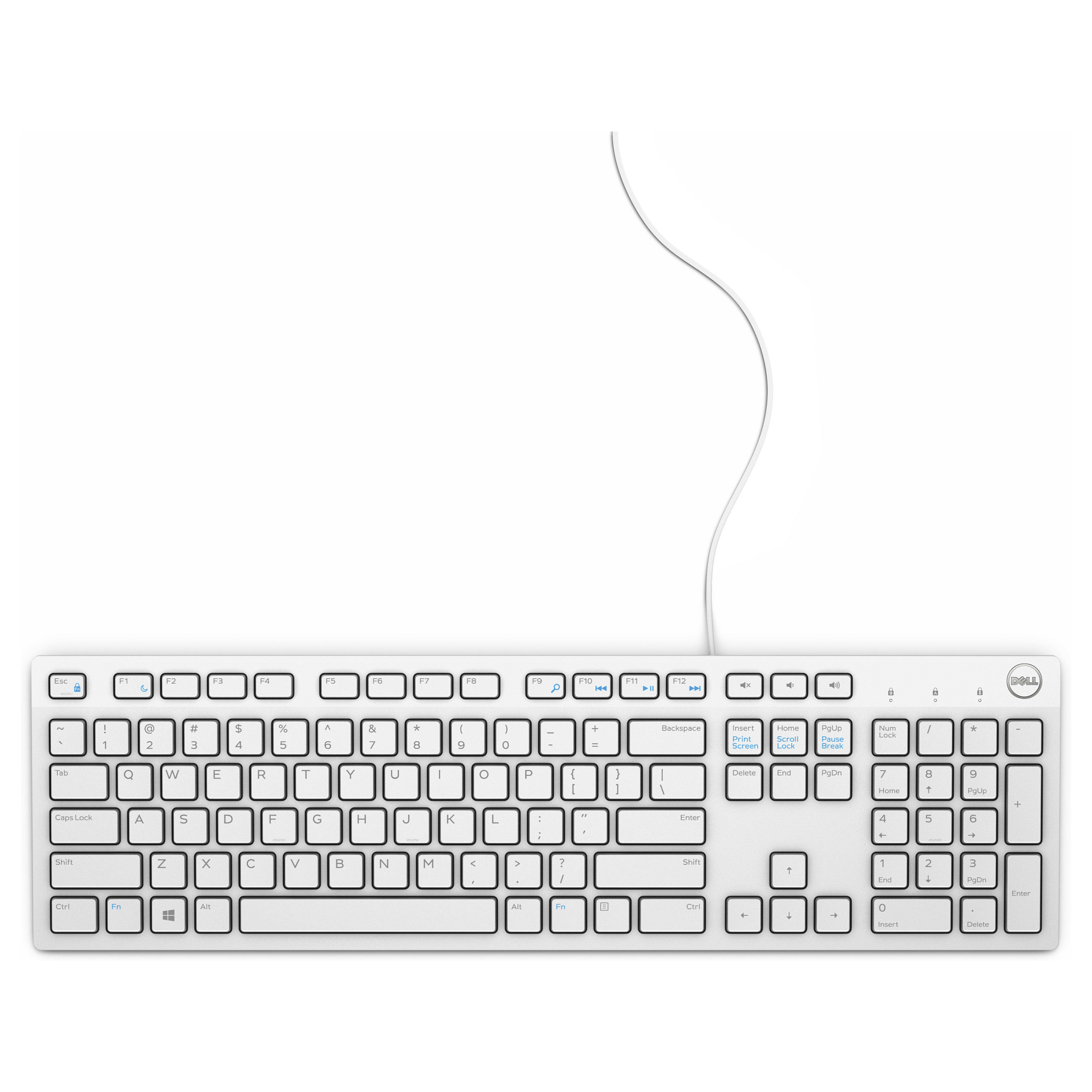 Tipkovnica DELL KB216 žična USB bijela boja (DE layout)