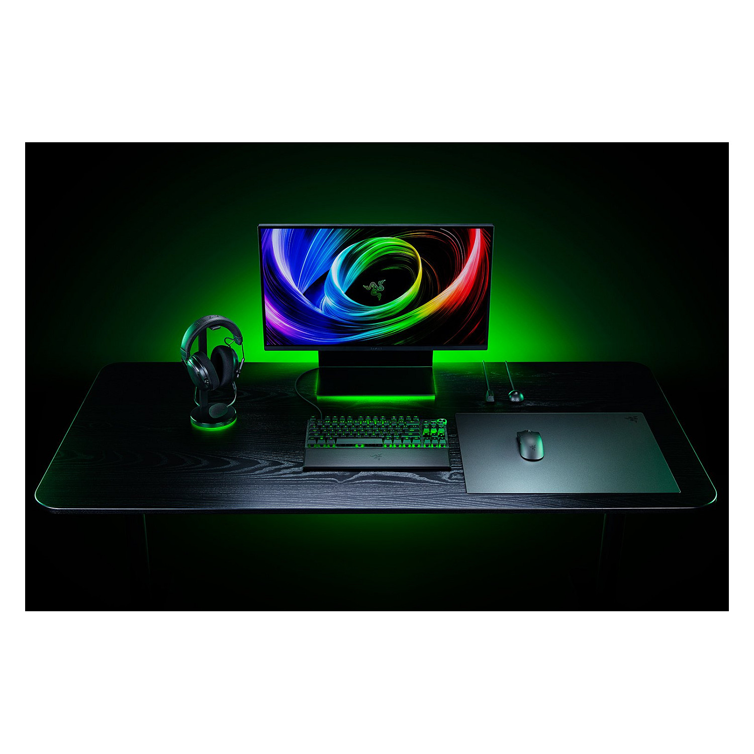 Gaming podloga za miš RAZER Atlas (kaljeno staklo), crna boja-5