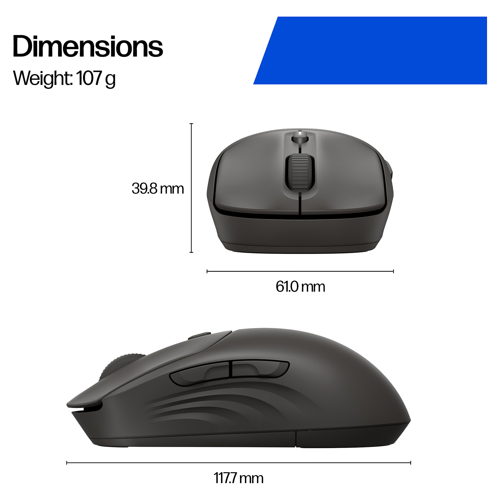 HP 405 Quiet Wireless-Maus EMEA-INT, schwarz-4