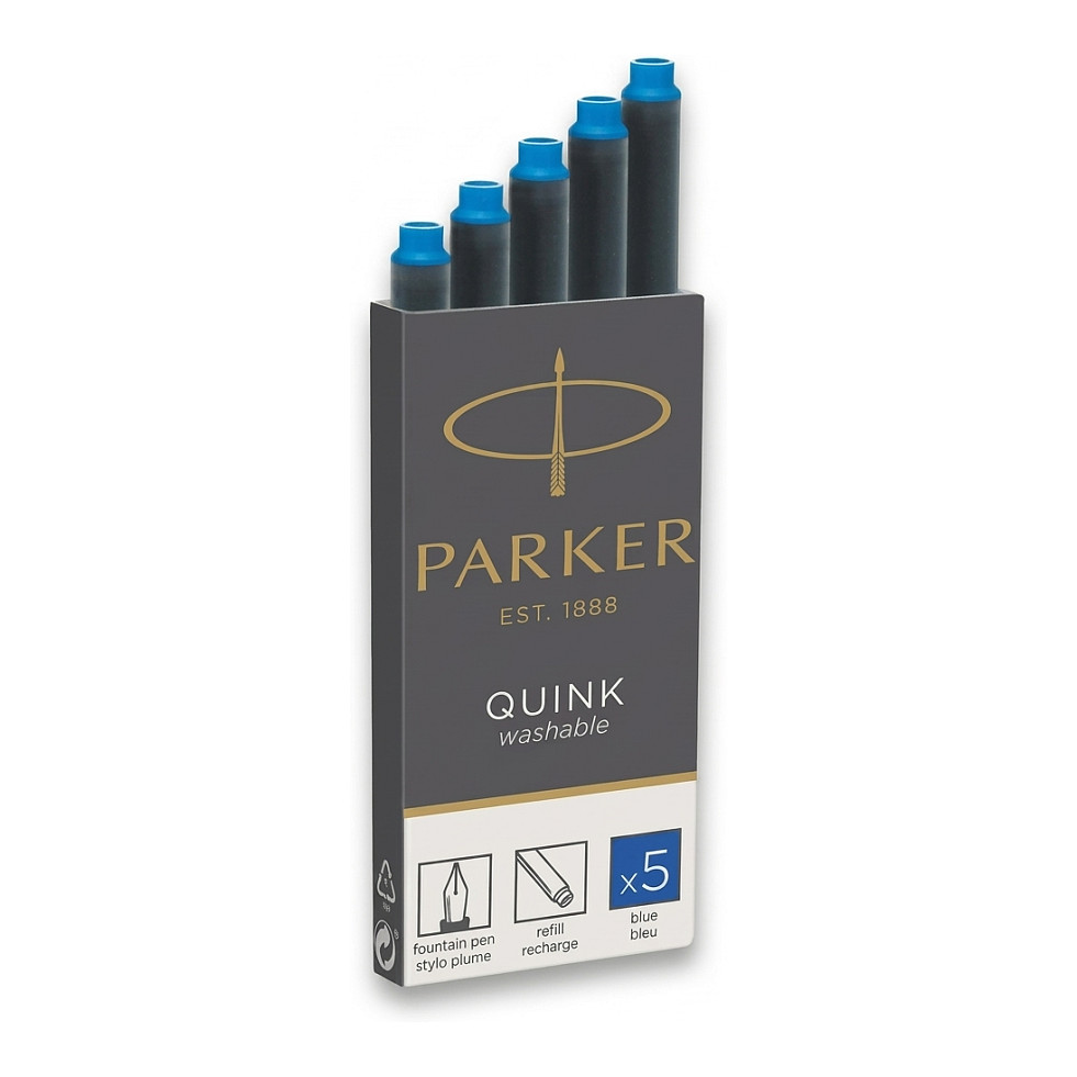 Tinte za nalivpero PARKER Quink (5 komada), kraljevsko plava boja-0