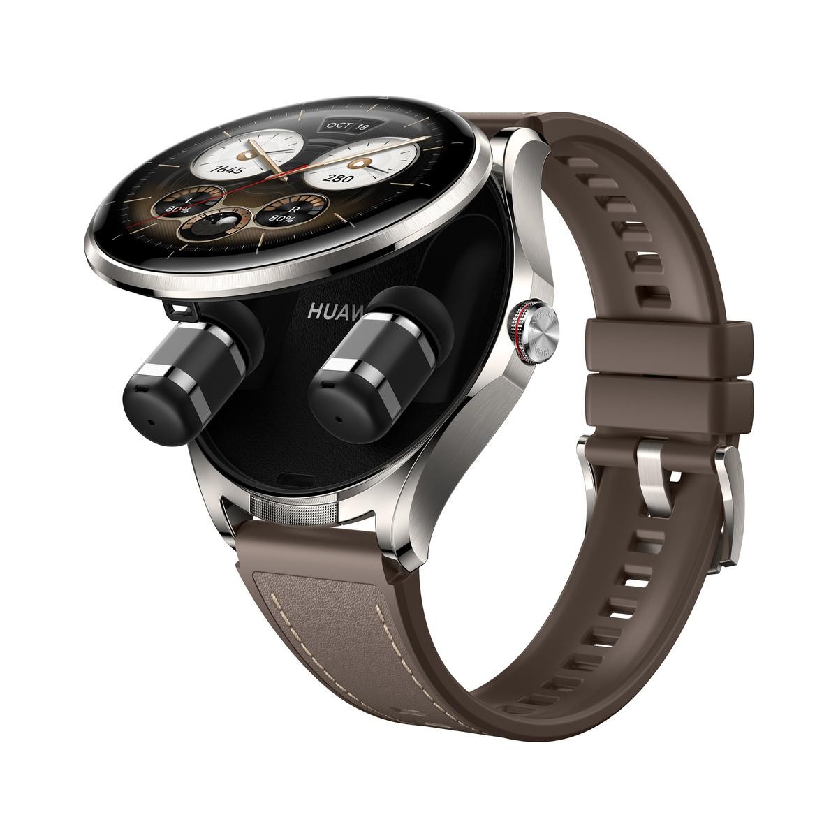 Pametni sat HUAWEI WATCH Buds 2 (1.5" AMOLED, ugrađene slušalice, GPS, smeđa boja)-0