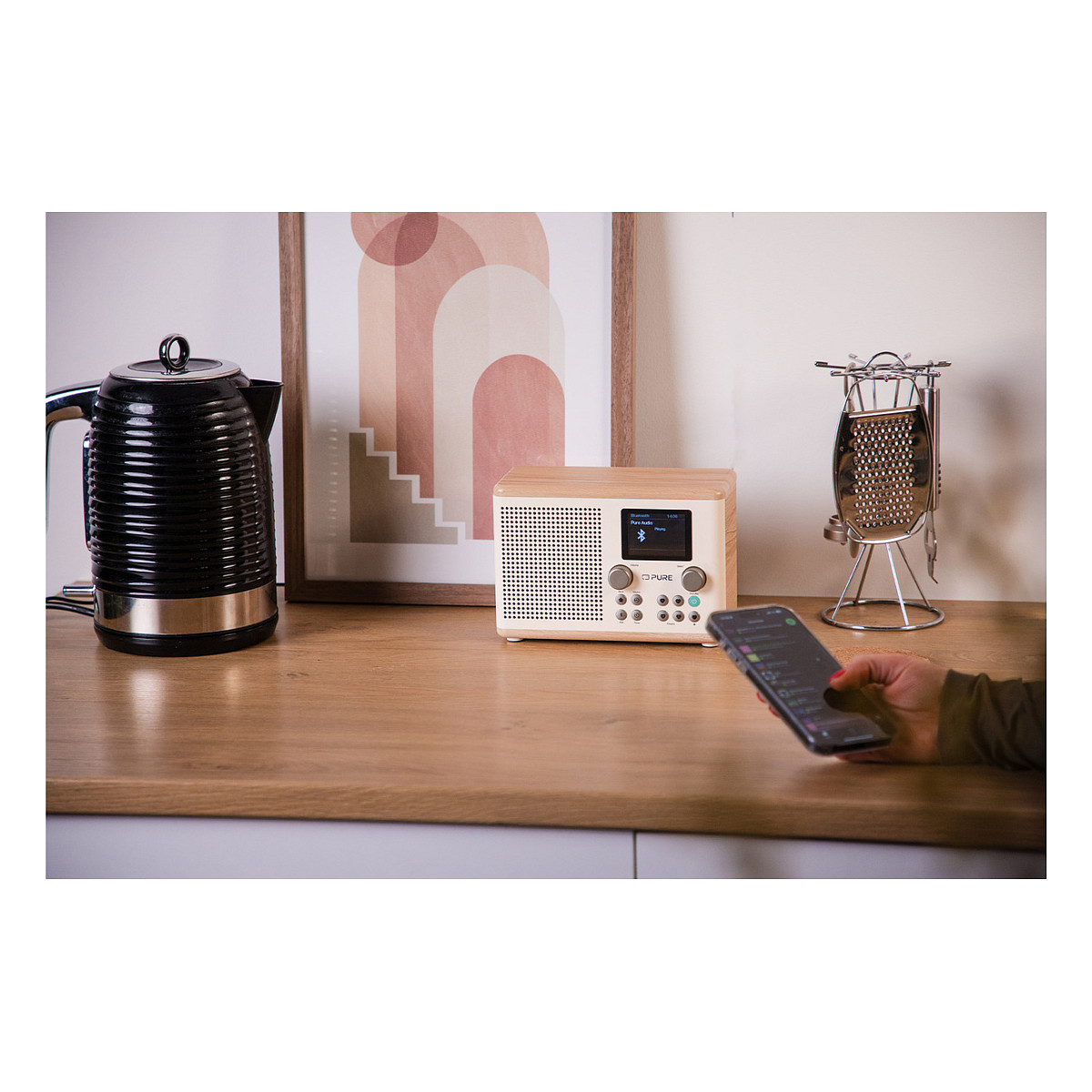 Digitalni radio PURE Classic H4 (DAB+/FM, Bluetooth 5.3, 10 W, bijela/hrast boja)-5