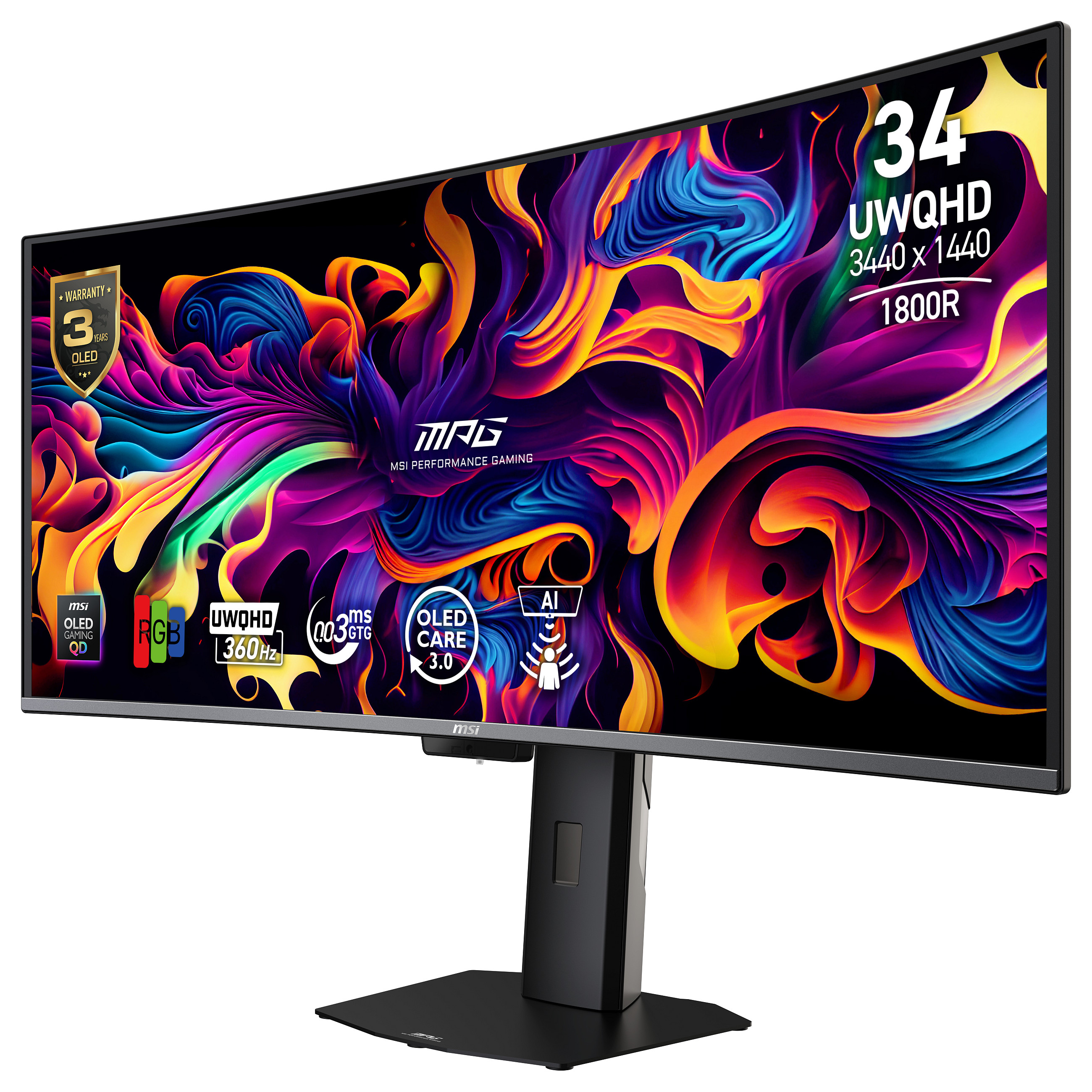 Monitor MSI MPG 341CQRDE QD-OLED X36 34" (QD-OLED, UWQHD, 360Hz, 0.03ms, FreeSync Premium Pro, USB-C 98W)-19
