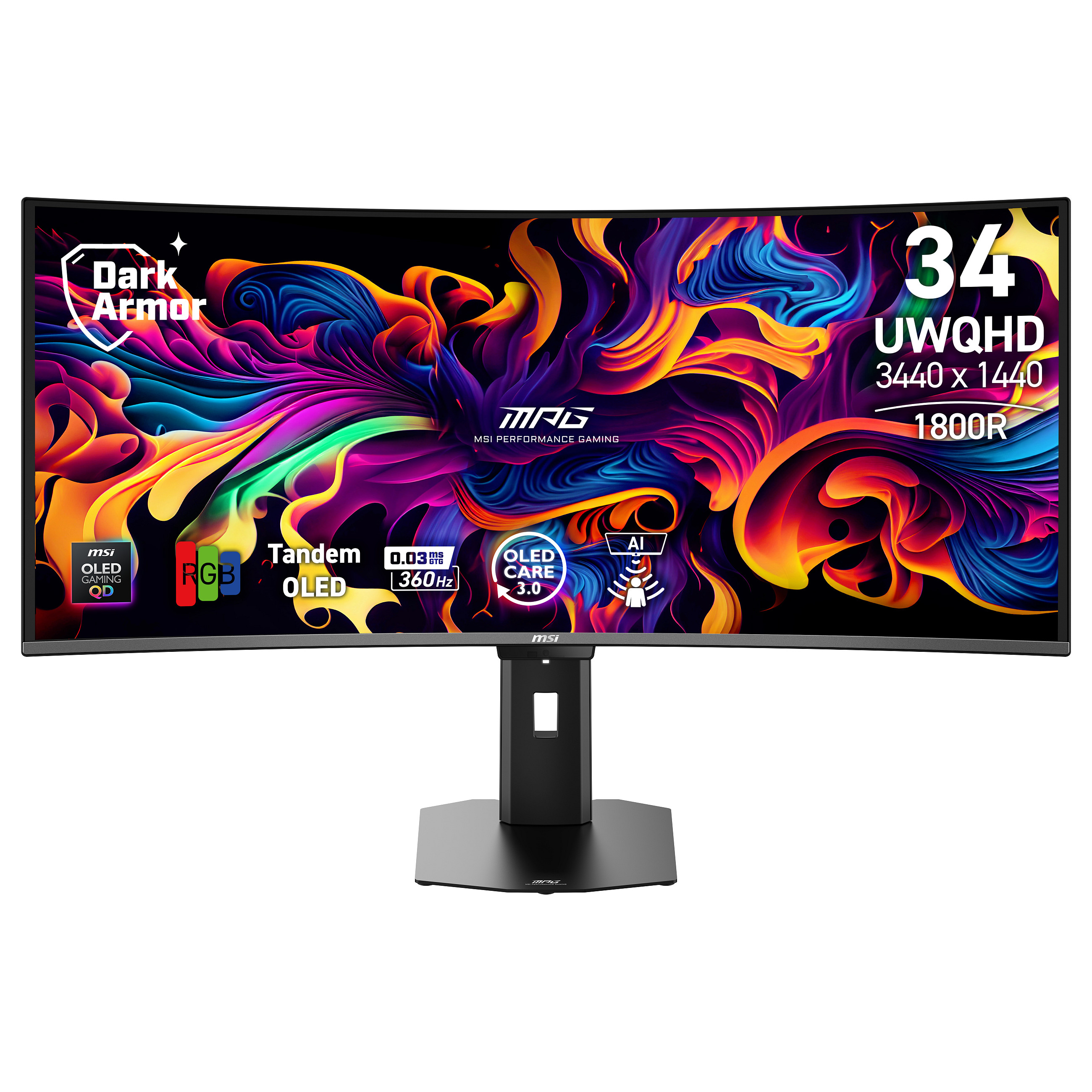 Monitor MSI MPG 341CQRDE QD-OLED X36 34" (QD-OLED, UWQHD, 360Hz, 0.03ms, FreeSync Premium Pro, USB-C 98W)-7