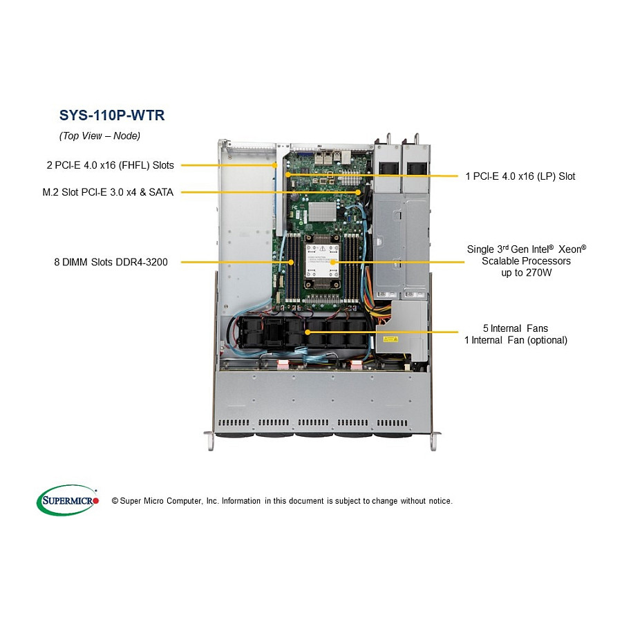 Barebone Server SUPERMICRO SYS-110P-WTR-2