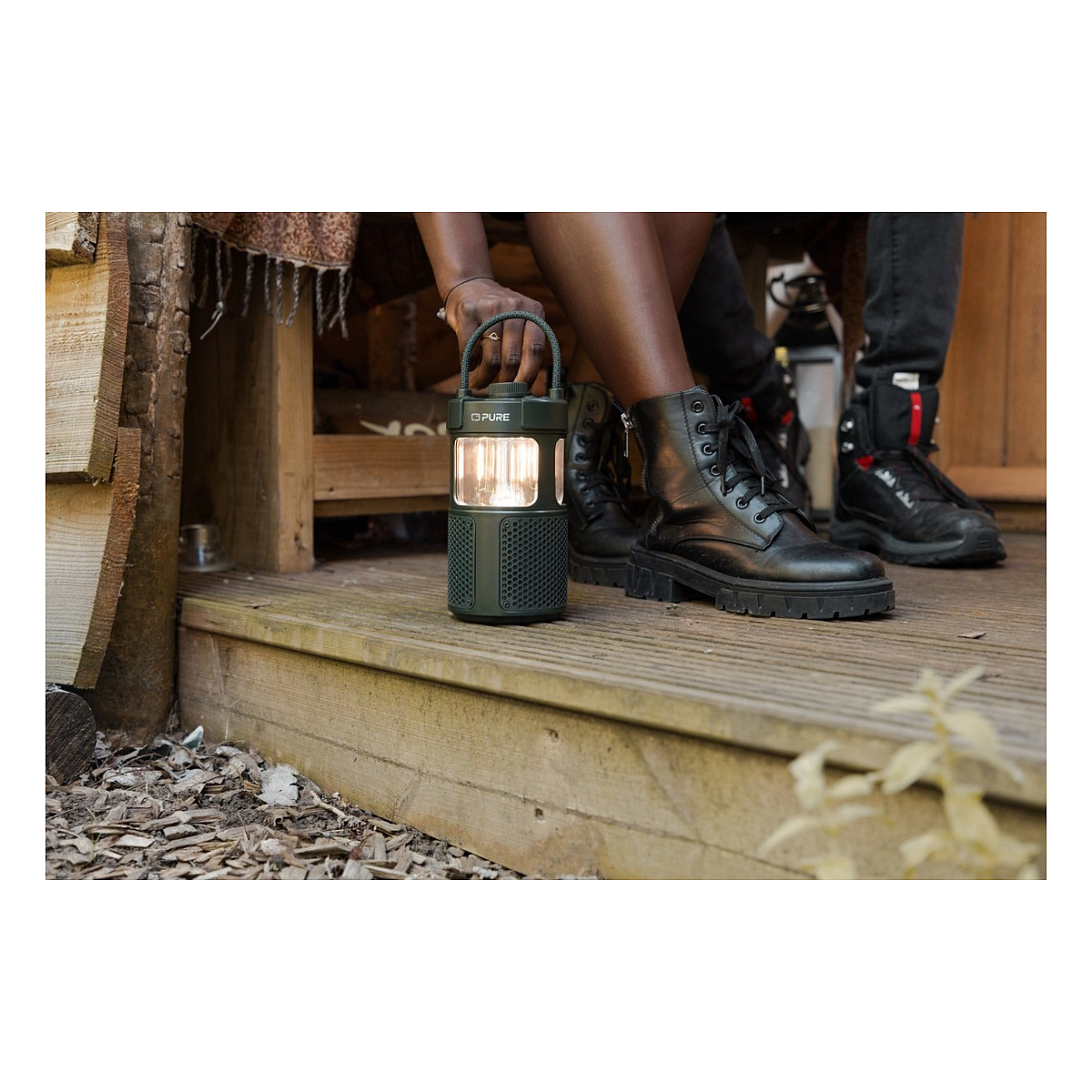 Prijenosni Bluetooth zvučnik PURE Woodland Glow (IP67, LED), zelena boja-8