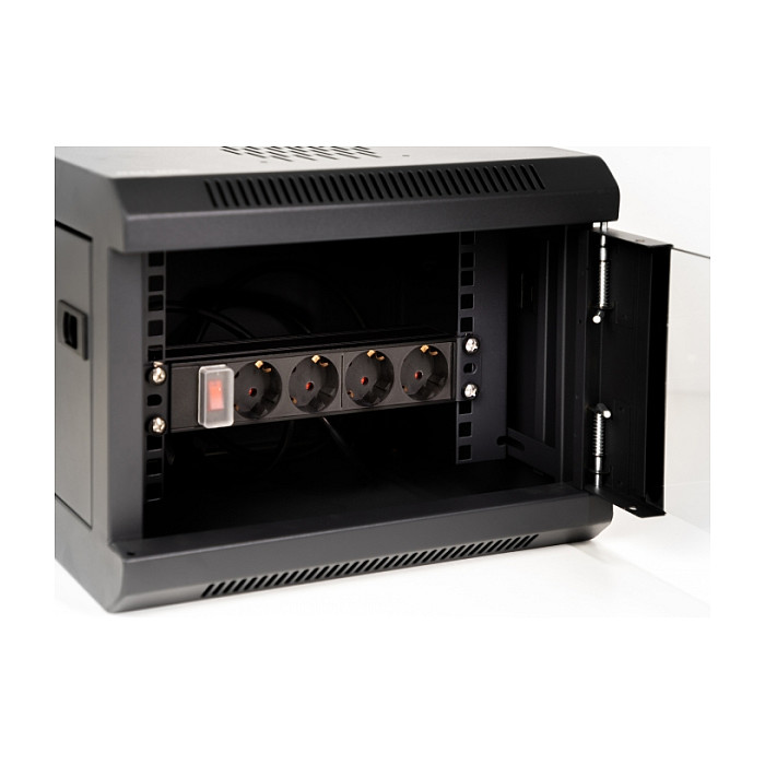 Razdjelnik napajanja DELOCK za 10" rack ormar (4 utičnice, 1U, prekidač) crna boja-3