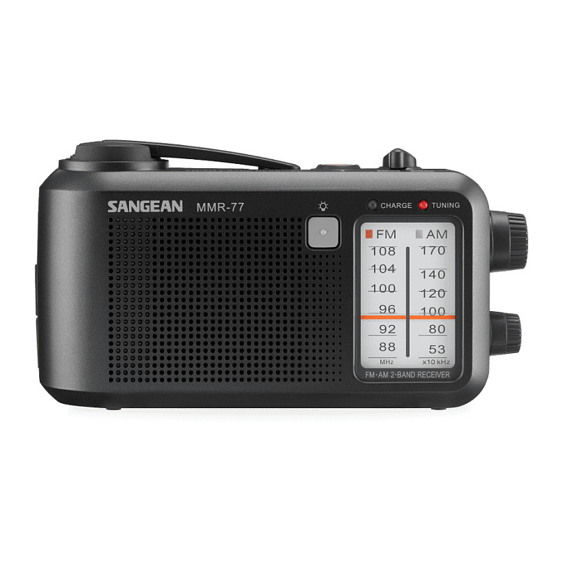 Prijenosni radio SANGEAN MMR-77 (AM/FM, napajanje na kurblu) crna boja-0