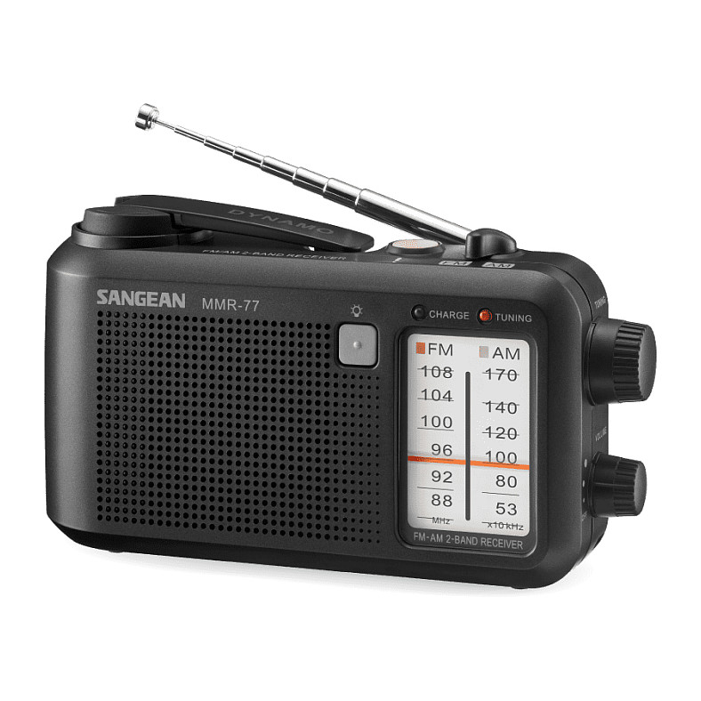 Prijenosni radio SANGEAN MMR-77 (AM/FM, napajanje na kurblu) crna boja-1