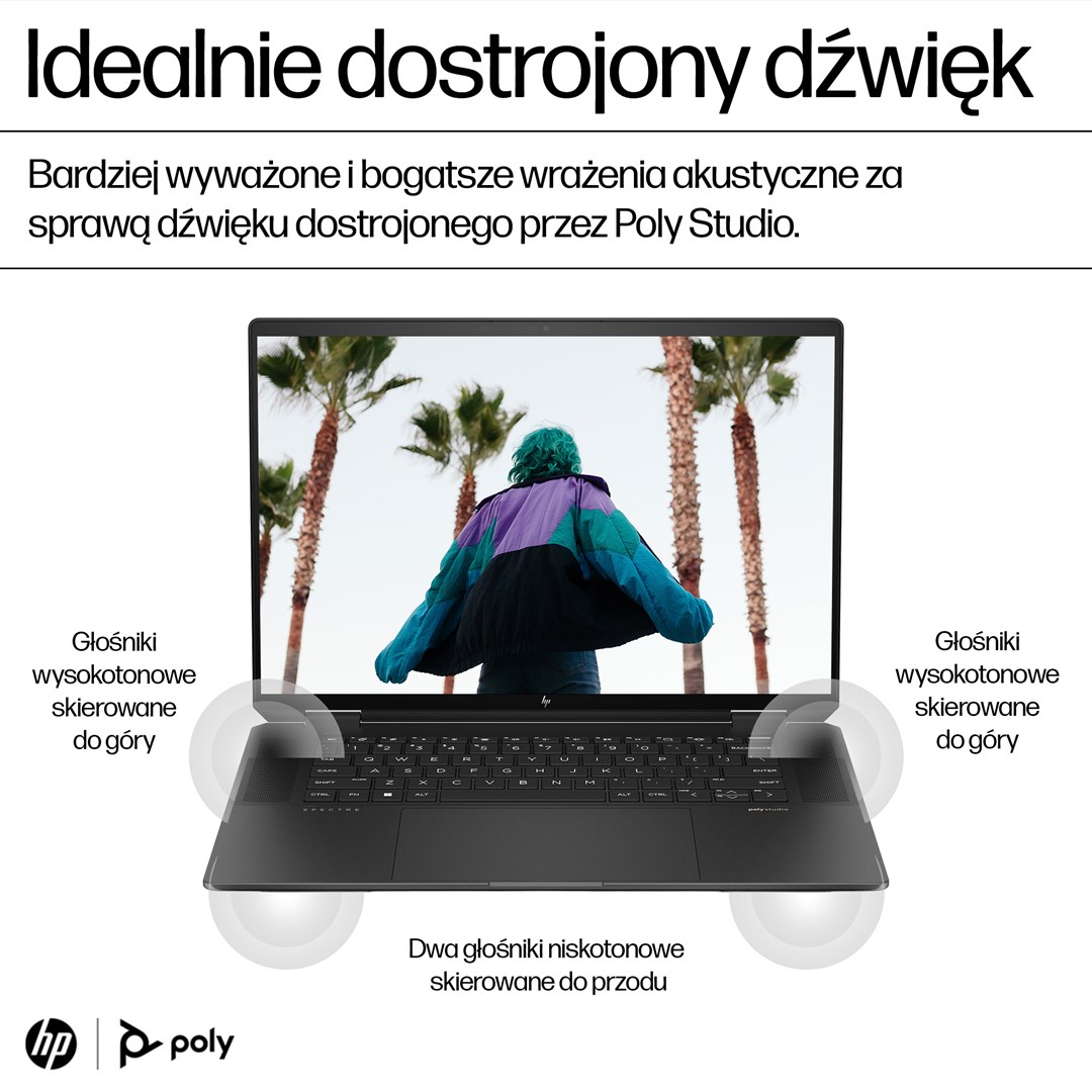 Laptop HP Spectre x360 16-aa0233nw (16", OLED, 2.8K, Intel Core Ultra 7 155H, 16GB, 1TB SSD, NVIDIA GeForce RTX 4050, Windows 11 Pro, Non-HR tipkovnica, Crna)-10