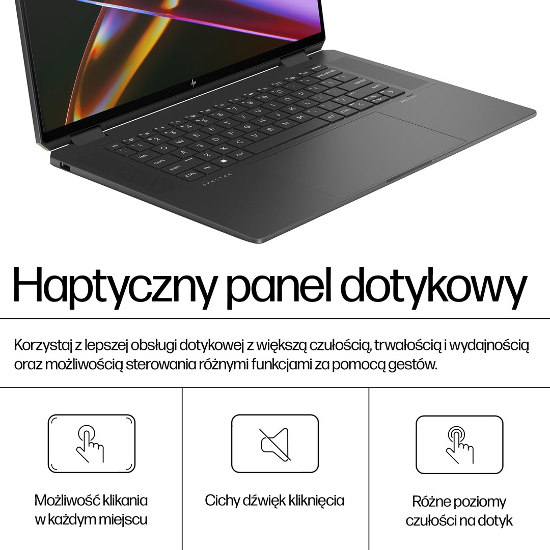 Laptop HP Spectre x360 16-aa0233nw (16", OLED, 2.8K, Intel Core Ultra 7 155H, 16GB, 1TB SSD, NVIDIA GeForce RTX 4050, Windows 11 Pro, Non-HR tipkovnica, Crna)-8