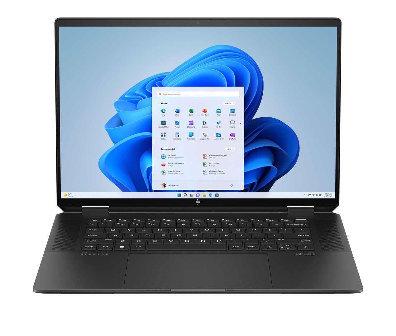 Laptop HP Spectre x360 16-aa0233nw (16", OLED, 2.8K, Intel Core Ultra 7 155H, 16GB, 1TB SSD, NVIDIA GeForce RTX 4050, Windows 11 Pro, Non-HR tipkovnica, Crna)-0