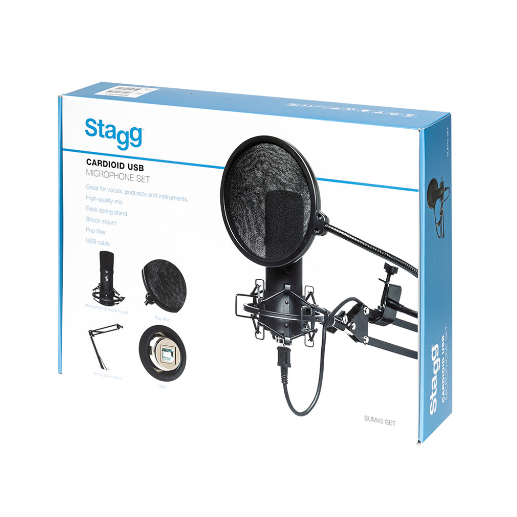 USB kondenzatorski mikrofon STAGG SUM45 Set-4