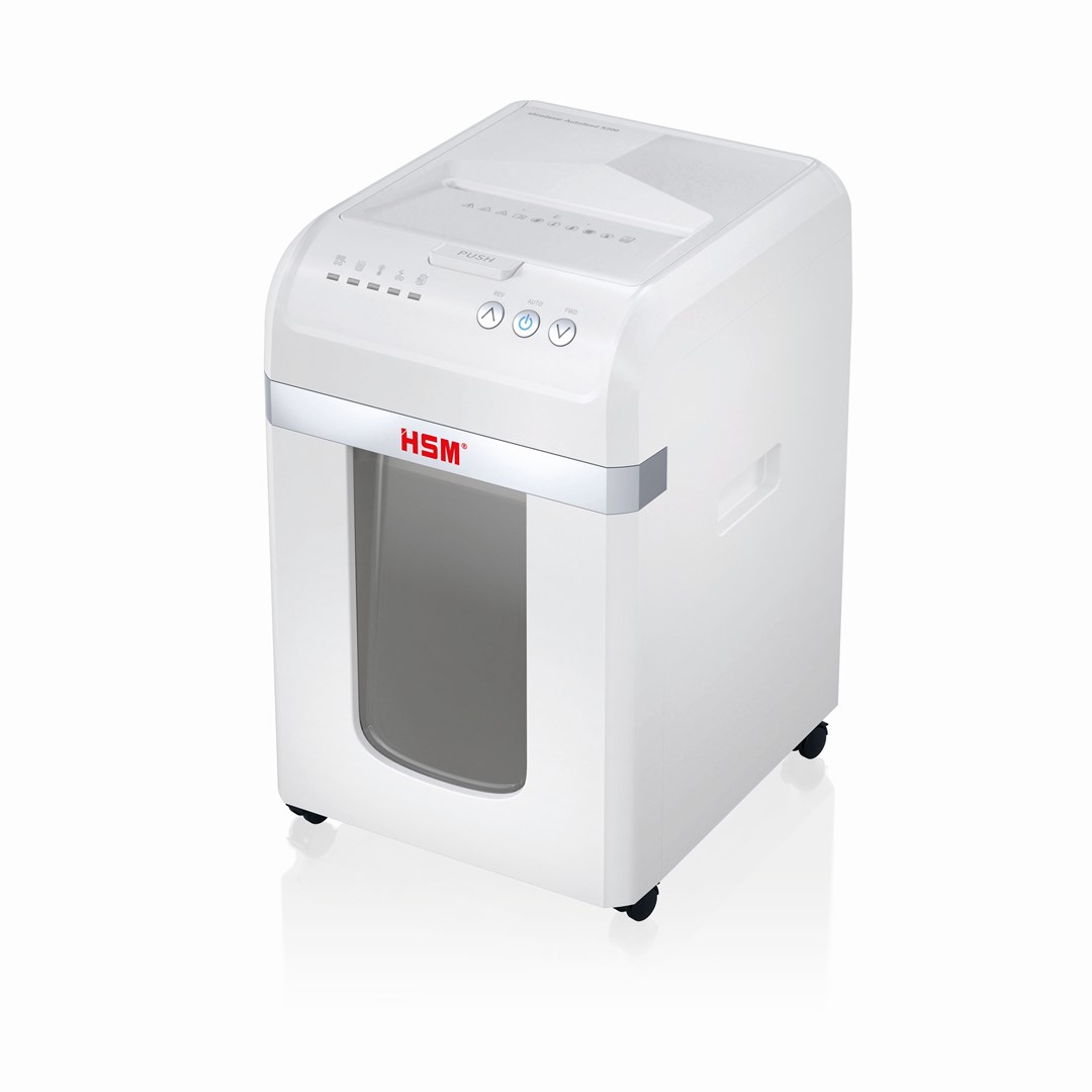 HSM Autofeed X200 paper shredder with automatic feeder, 30 L, P4, 4 x 12 mm-0