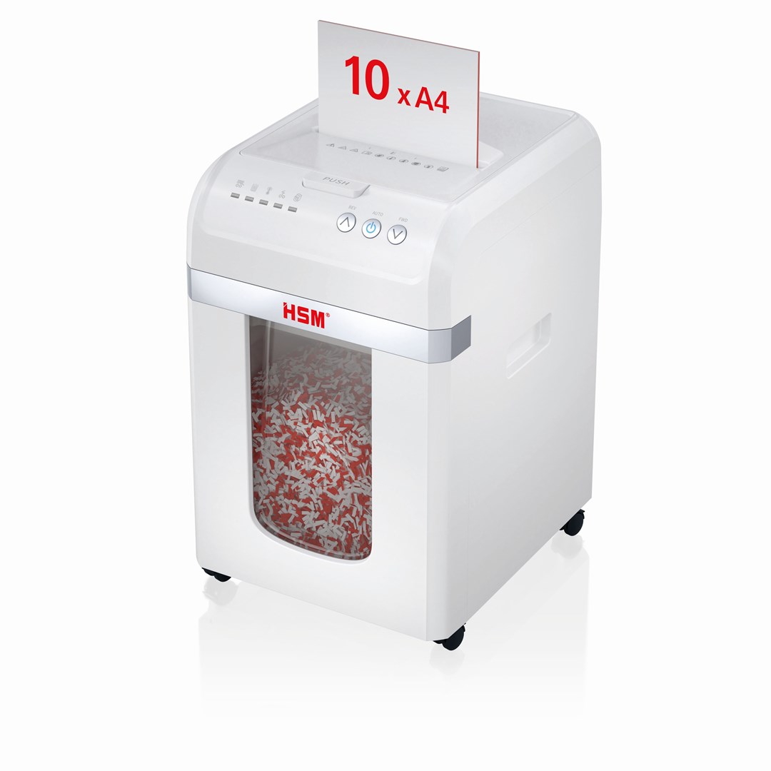 HSM Autofeed X200 paper shredder with automatic feeder, 30 L, P4, 4 x 12 mm-2