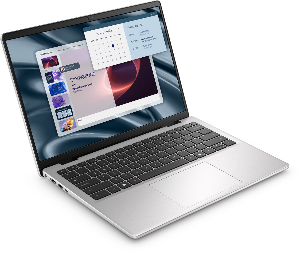 Laptop DELL Pro 14 Essential PV14250 (14", Full HD+, Intel Core 5 220U, 16GB, 512GB SSD, Intel Graphics, Windows 11 Pro, US tipkovnica, Srebrna)-1