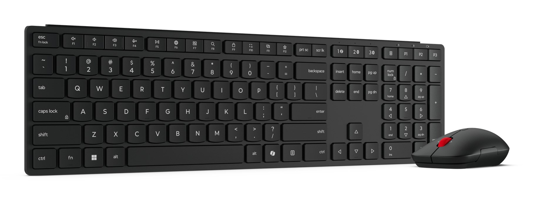 Lenovo 4X31S04810 keyboard Mouse included Office RF Wireless + Bluetooth US English Black-4