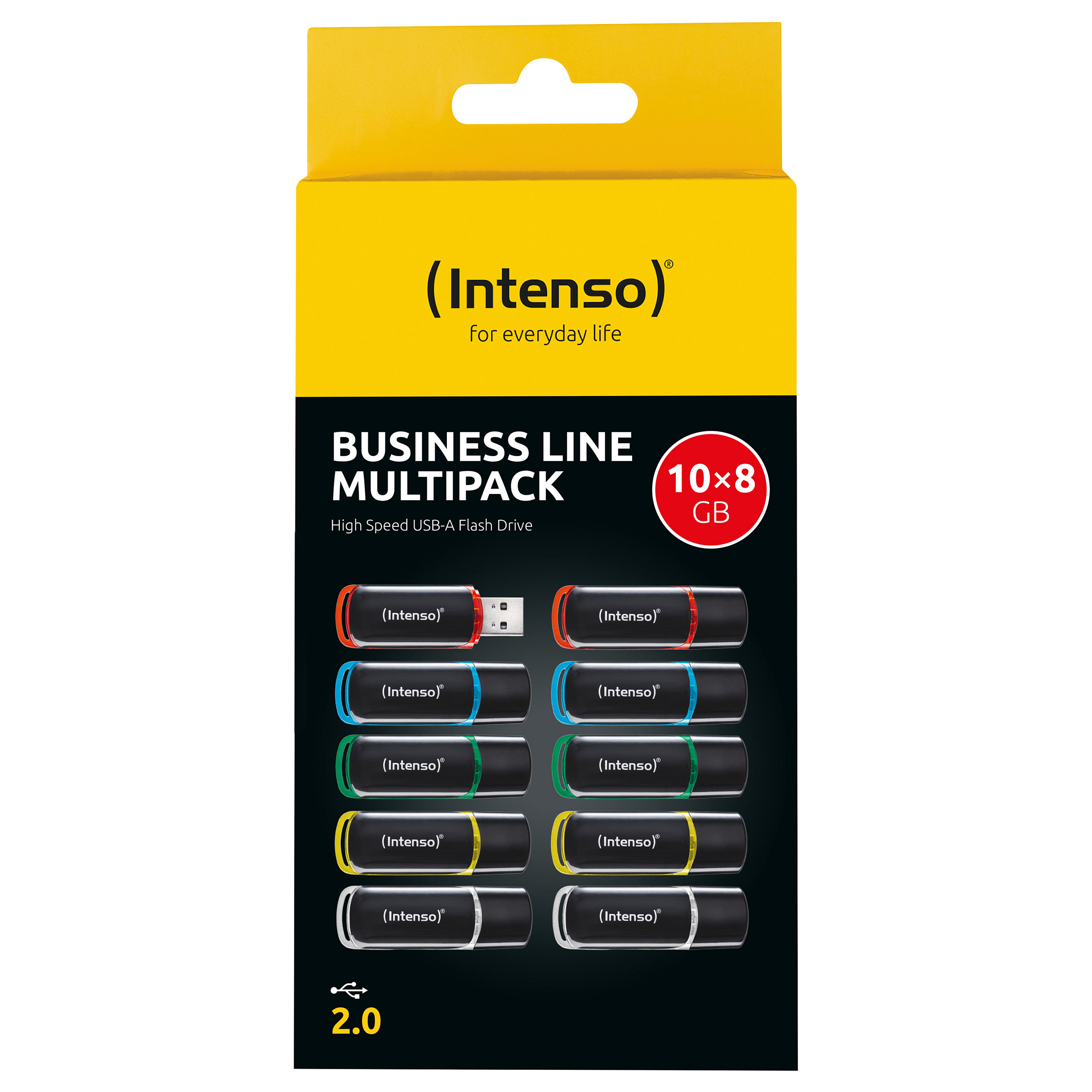 Intenso 3511561 USB flash drive 8 GB USB Type-A 2.0 Black, Red, Green, Transparent, Yellow, Blue-5