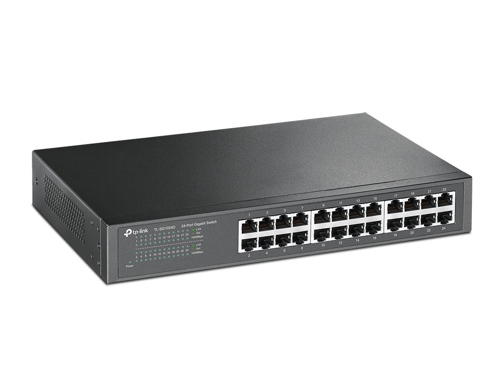 TP-Link TL-SG1024D network switch Unmanaged Gigabit Ethernet (10/100/1000) Grey-1