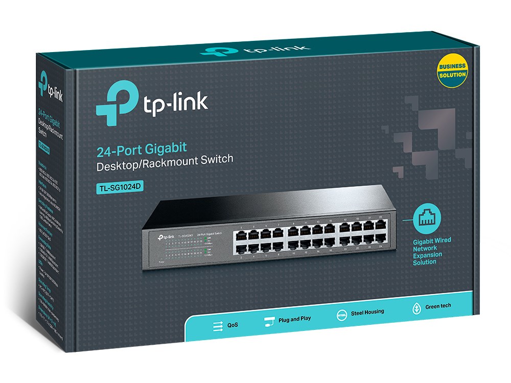 TP-Link TL-SG1024D network switch Unmanaged Gigabit Ethernet (10/100/1000) Grey-3