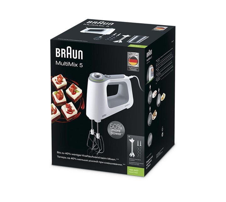 Braun HM 5107 WH Hand mixer 750 W Grey, White-4