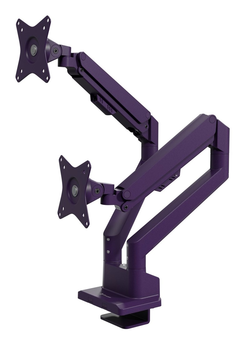 Stalak za dva monitora AROZZI Alzare Neo Duo (do 32") ljubičasta boja-1